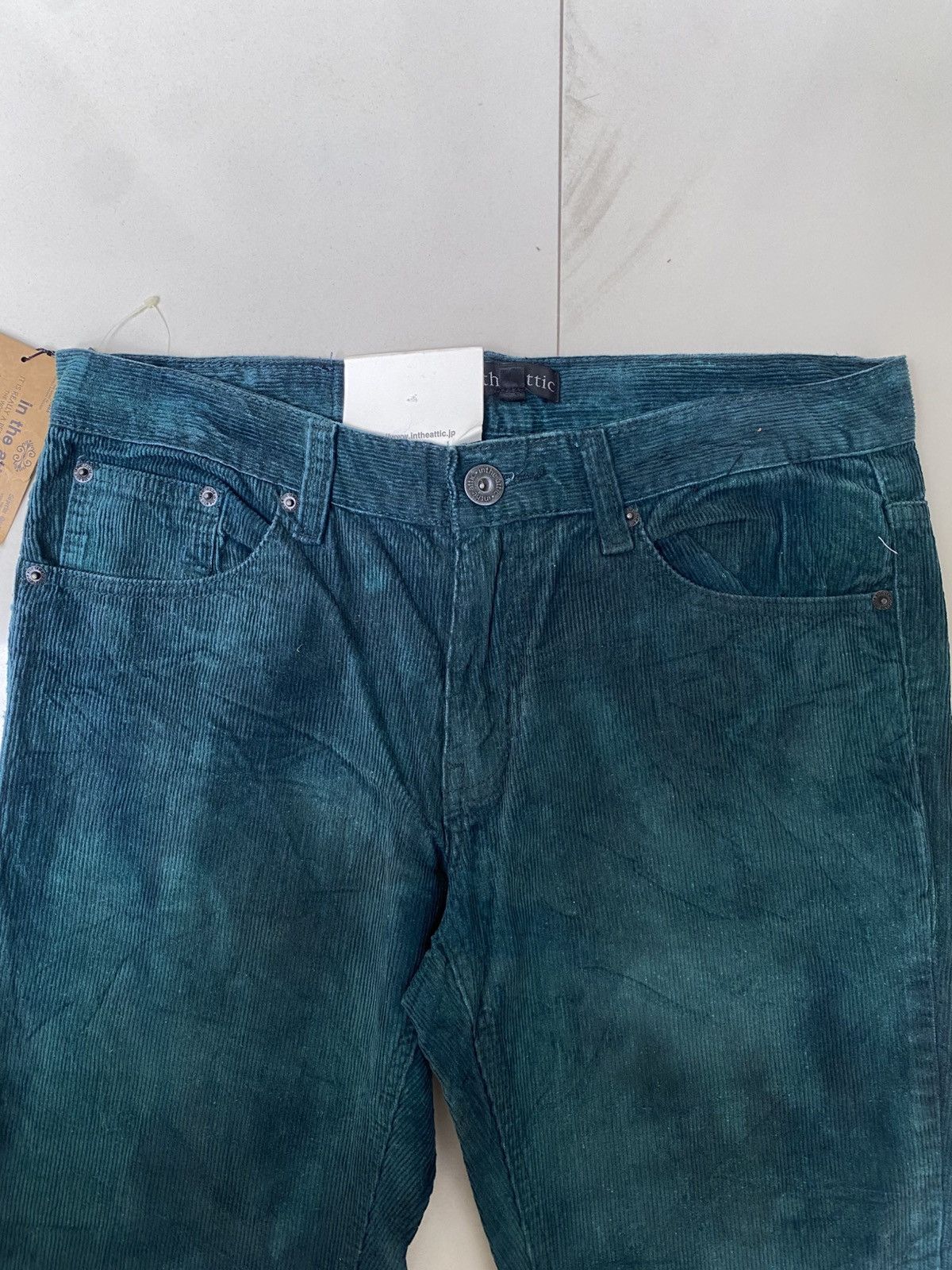 In The Attic In The Attic Teal Corduroy Jeans Washed Gothic Size US 31 - 5 Thumbnail