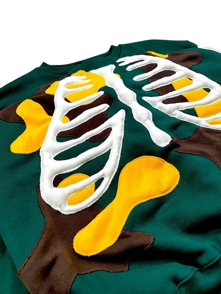Japanese Brand Reworked 1 of 1 Toxic Ribcage 3D Puff Sweatshirt Size XL Size US XL / EU 56 / 4 - 8 Thumbnail