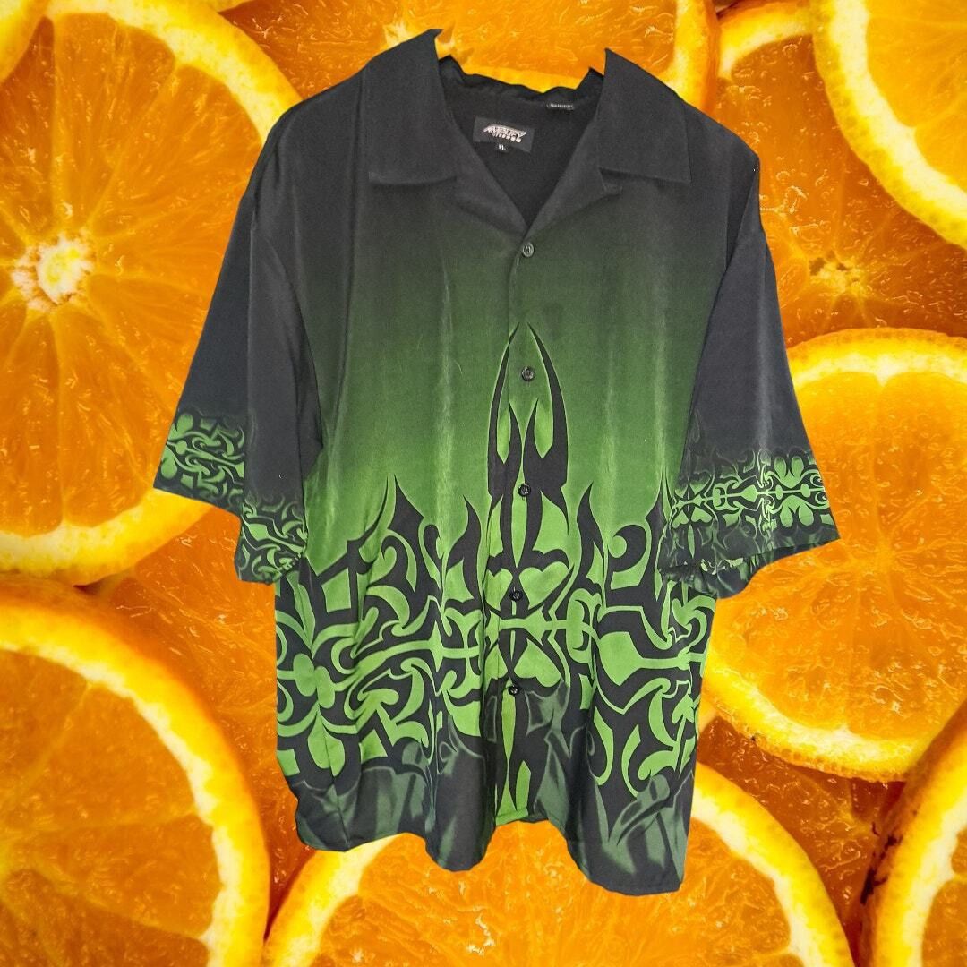 Other Amplify Y2K Tribal Green and Black Button Up Size XL Size US XL / EU 56 / 4 - 4 Thumbnail