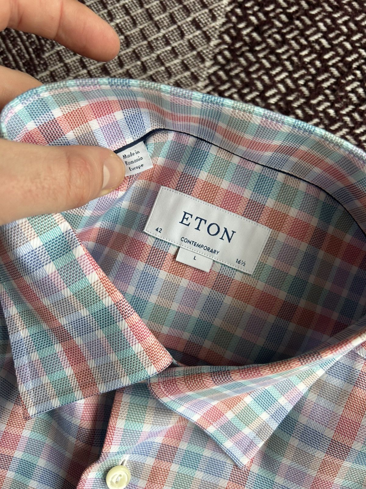 Eton Eton Contemporary Luxury Shirt Solid Style Classic Size L Size US L / EU 52-54 / 3 - 8 Thumbnail