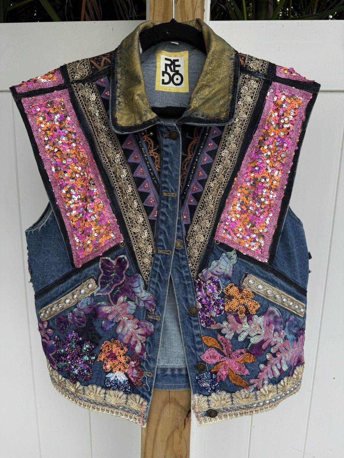 Other Denim vest Hindu style Size S / US 4 / IT 40 - 1 Thumbnail