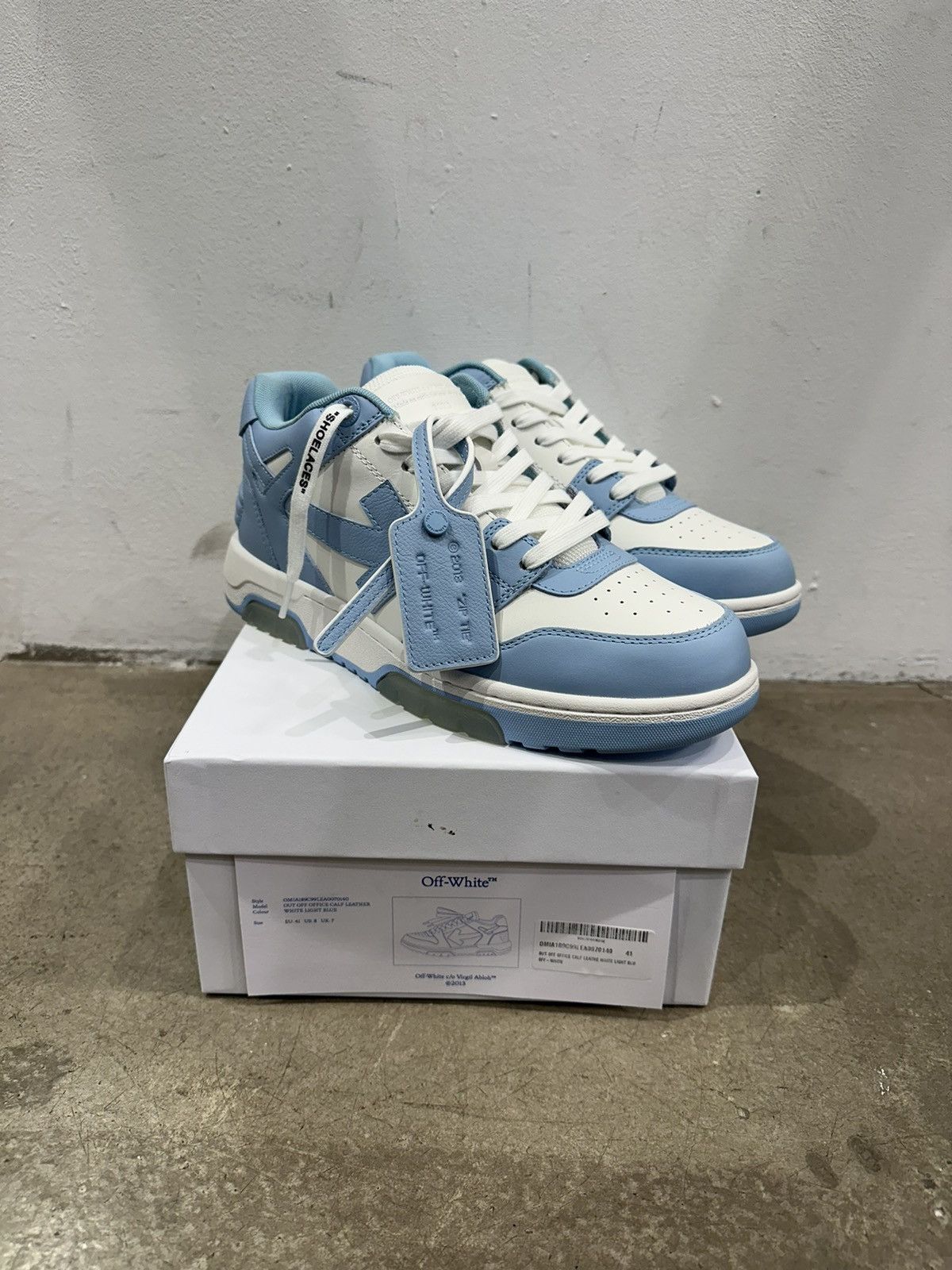 Off-White Off White Out Of Office Light Blue White Sneaker Size US 10 / EU 43 - 1 Thumbnail