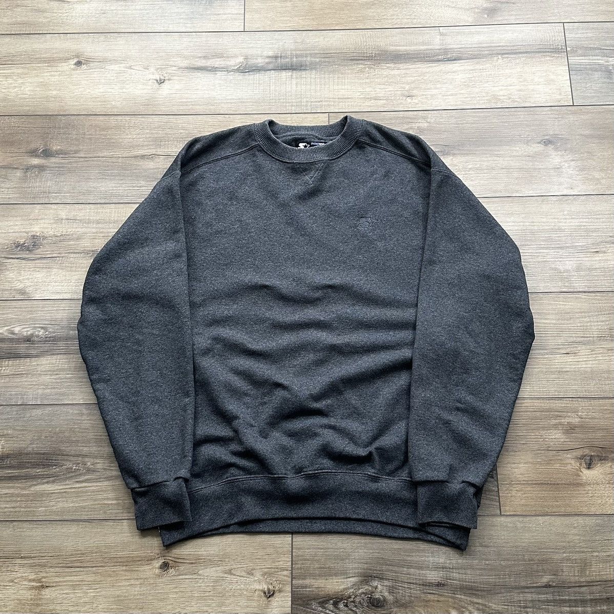 Starter Vintage 90s Starter Grey Blank Crewneck Sweatshirt Size US M / EU 48-50 / 2 - 1 Thumbnail