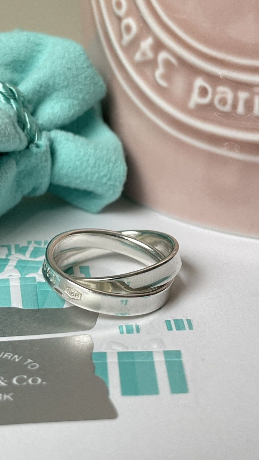 Tiffany & Co. Tiffany & Co. Tiffany 1837 Interlocking Ring Silver 5.5 NEW Size ONE SIZE - 4 Thumbnail