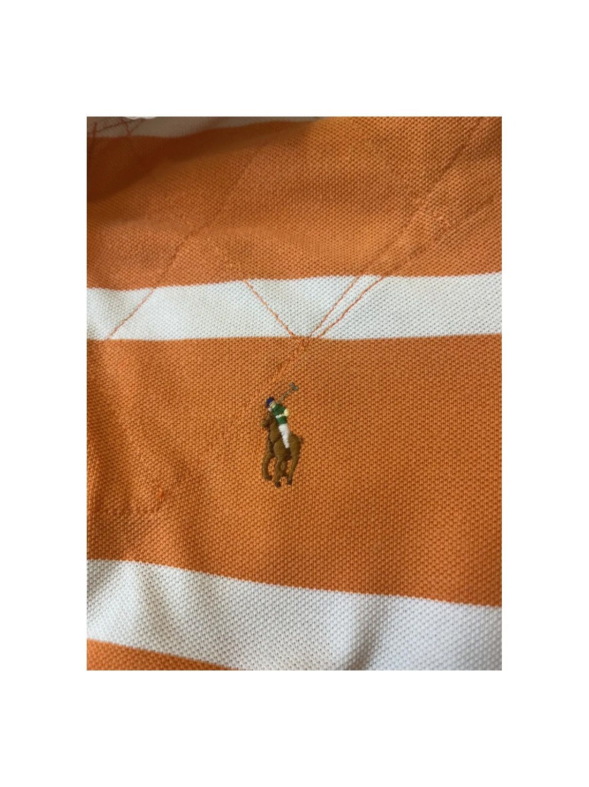 Polo Ralph Lauren × Ralph Lauren Rugby Ralph Lauren vintage polo orange and white striped Size US M / EU 48-50 / 2 - 3 Thumbnail