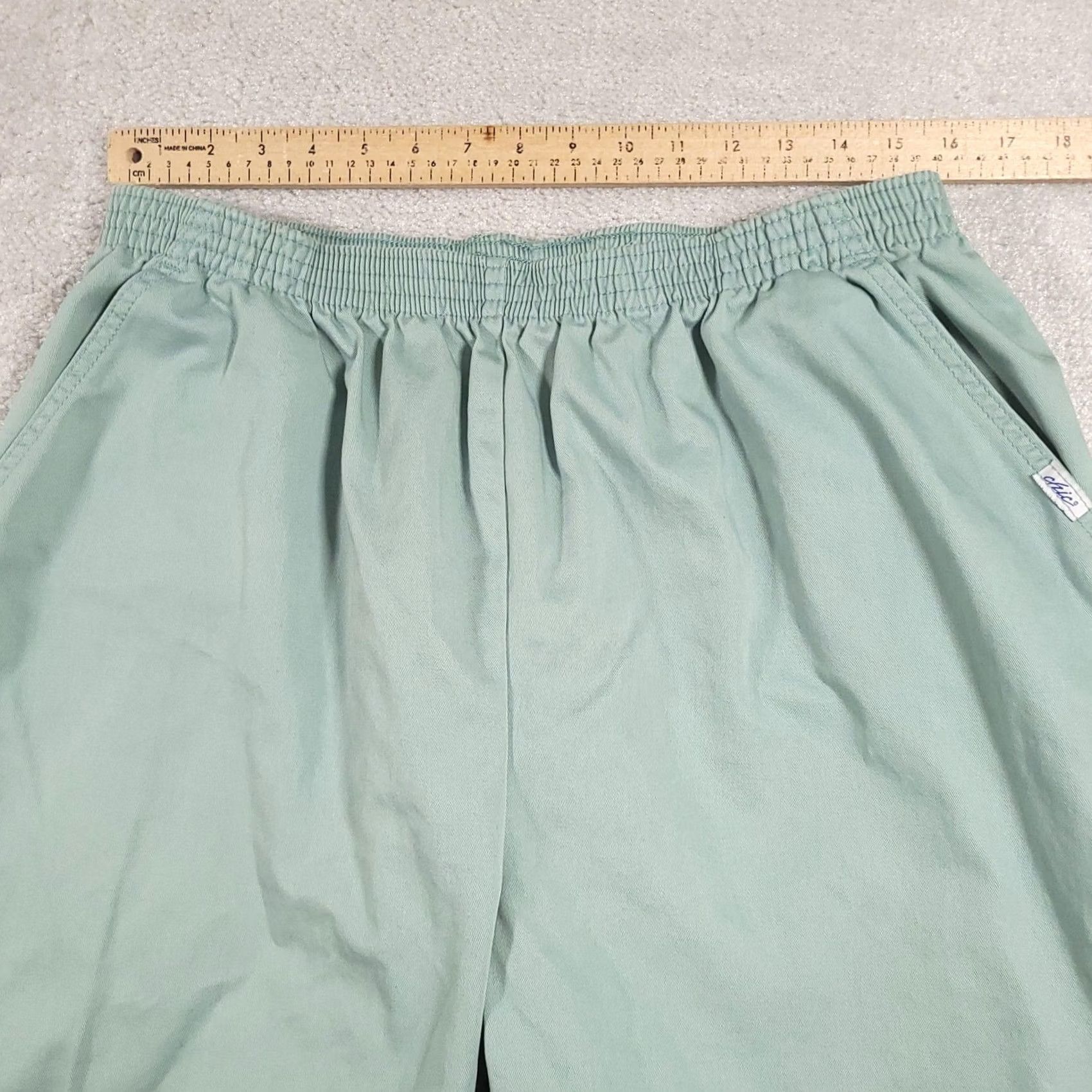 Vintage Chico's Pants Womens 20W Green Pull On Elastic Waist Cropped Relaxed Fit Casual Size 42" / US 20 - 5 Thumbnail