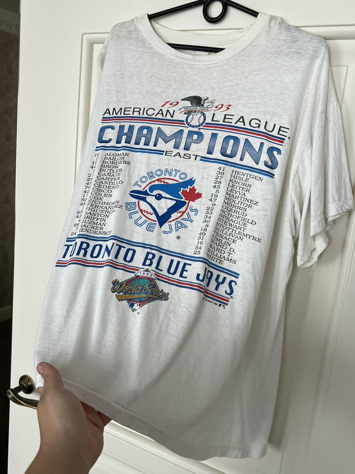 MLB Vintage 1993 Toronto Blue Jays American Champions MLB Tee Size US XL / EU 56 / 4 - 16 Thumbnail