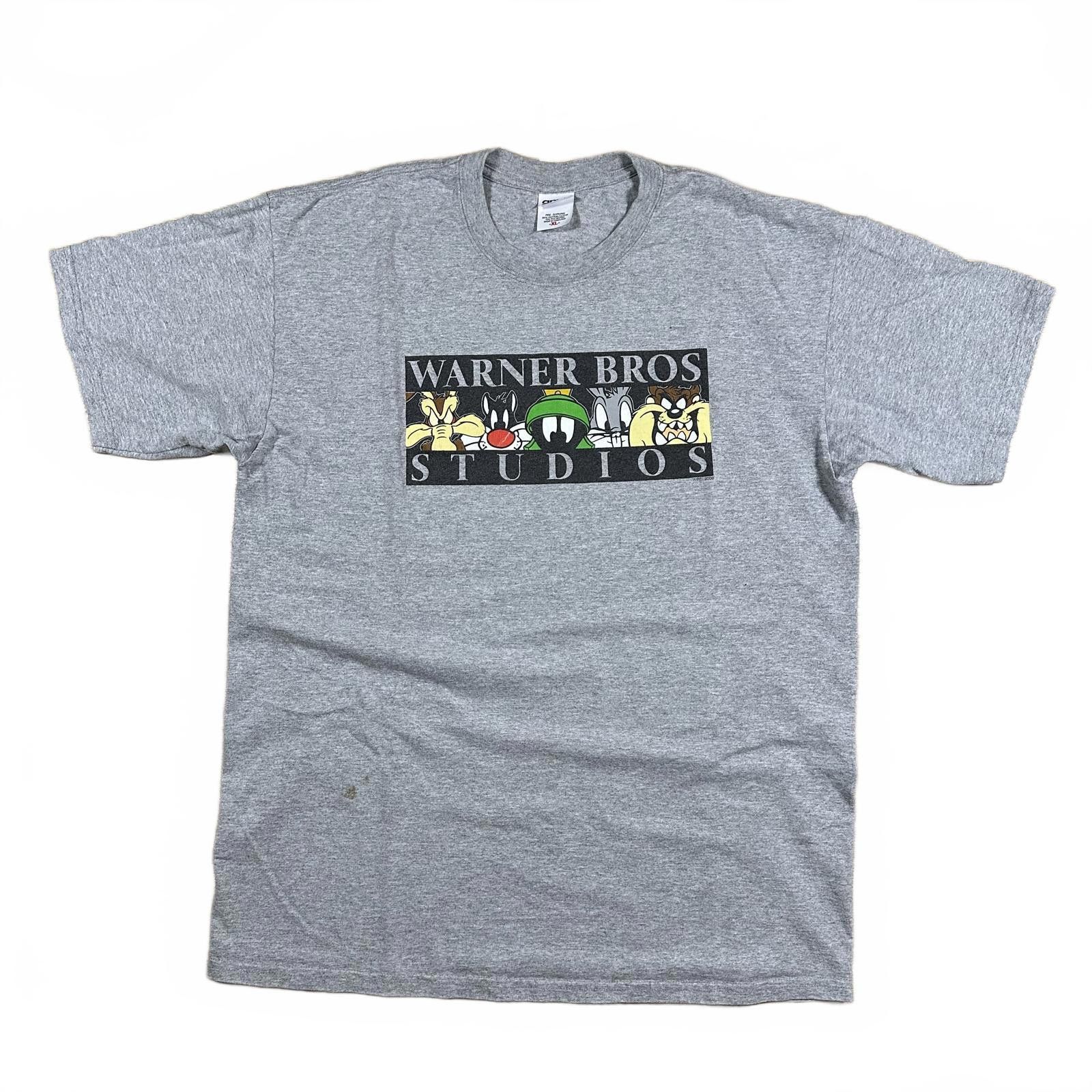 Warner Bros Warner Bros Men T-Shirt XL Gray Graphic Logo Size US XL / EU 56 / 4 - 1 Thumbnail