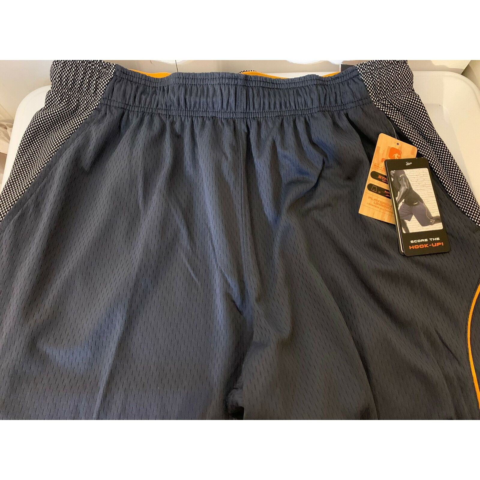Other NEW AND1 Men's Sz L Long Mesh Basketball Shorts Gray NWT Size US 36 / EU 52 - 3 Thumbnail