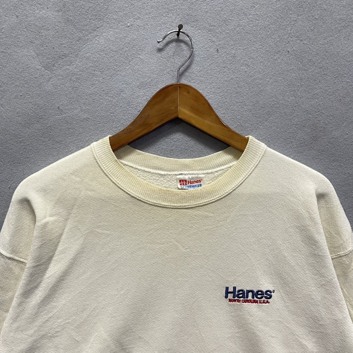 Hanes Vintage Hanes Activewear Minimal Logo Crewneck Sweatshirt Size US M / EU 48-50 / 2 - 2 Thumbnail