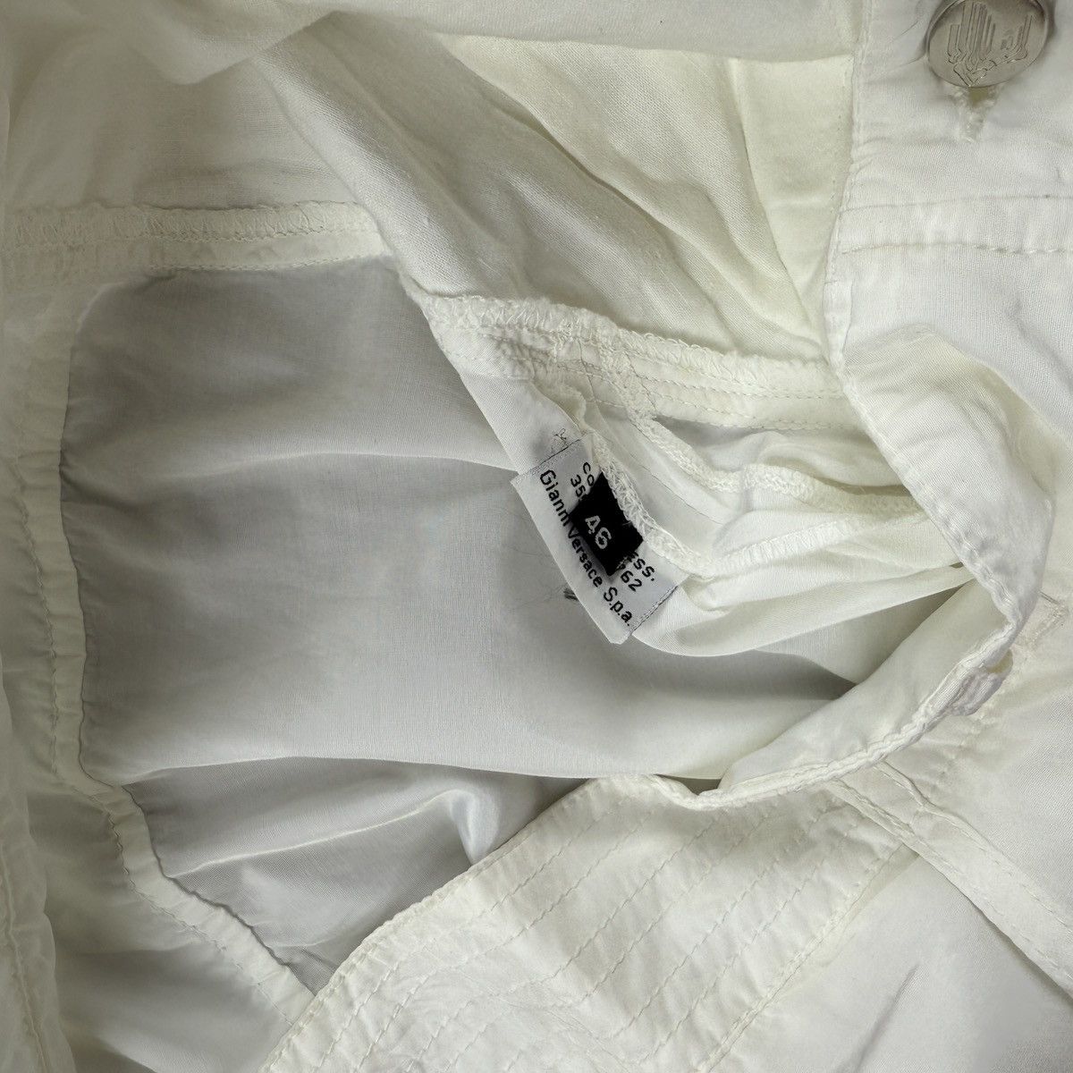 Versace × Vintage Vintage Versace Sport White Nylon Track Bridge Pants Size 32" / US 10 / IT 46 - 8 Thumbnail