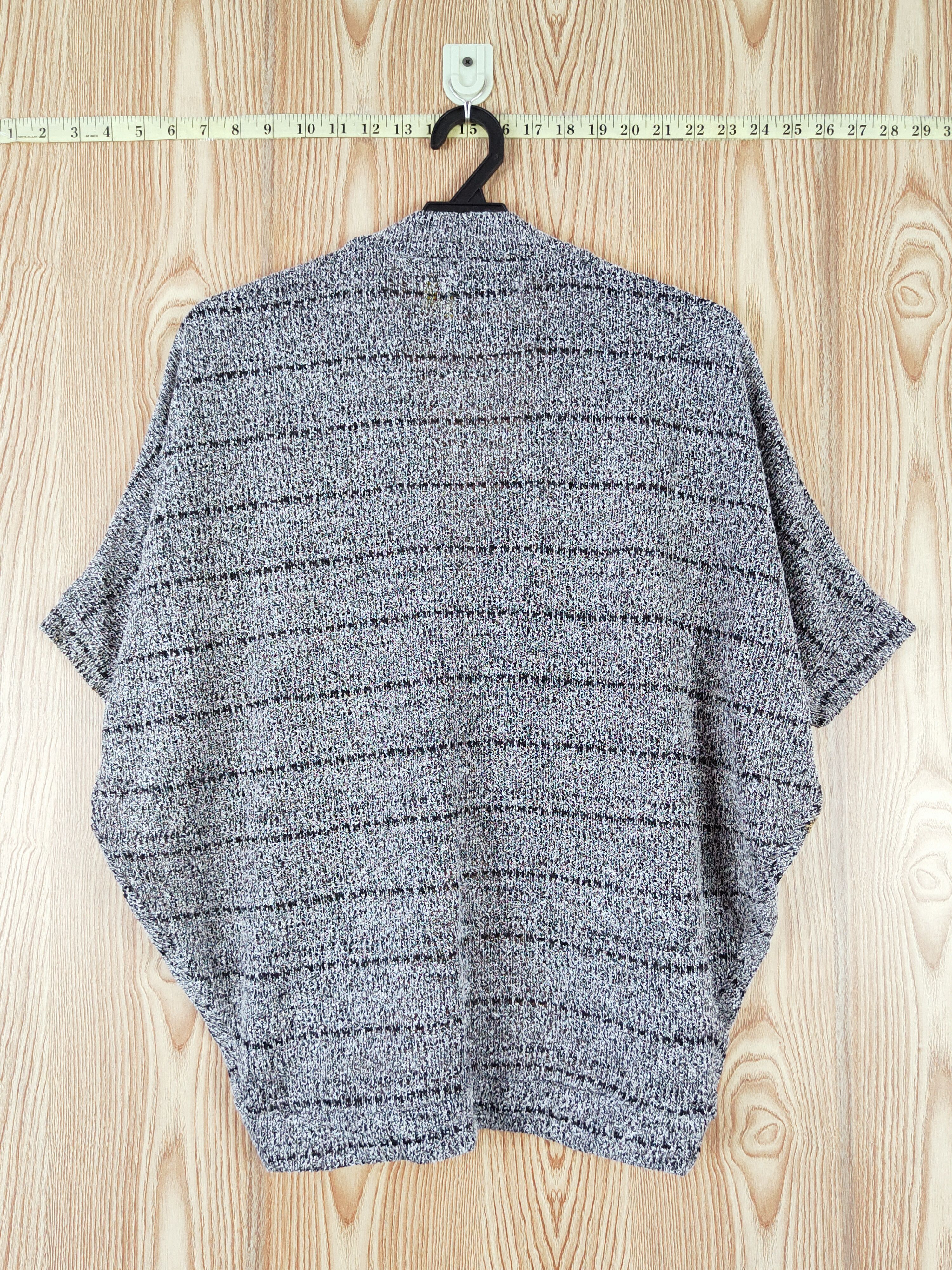Japanese Brand Ventviolet batwing Black Knitwear Cardigan #W768 Size M / US 6-8 / IT 42-44 - 7 Thumbnail