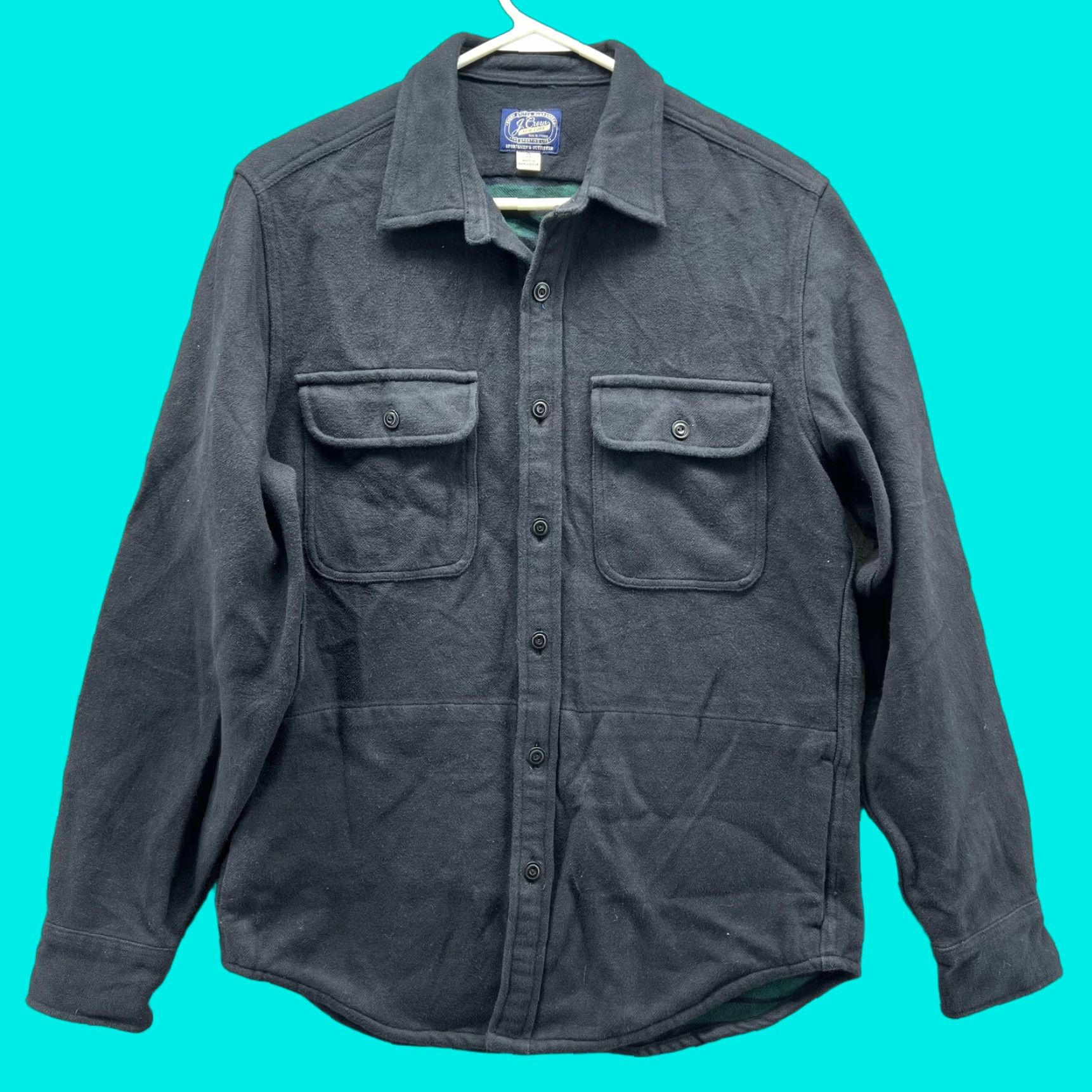 J.Crew J.Crew Shirt Jacket Mens Small Black Cotton Flannel Lined Shacket BD019 Size US S / EU 44-46 / 1 - 1 Thumbnail