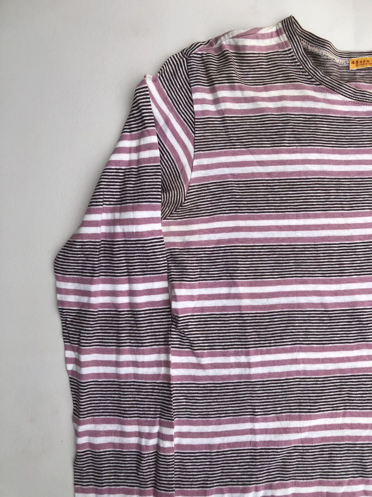 45rpm Japanese 45RPM Stripe LongSleeve Y2K Style Size US M / EU 48-50 / 2 - 3 Thumbnail