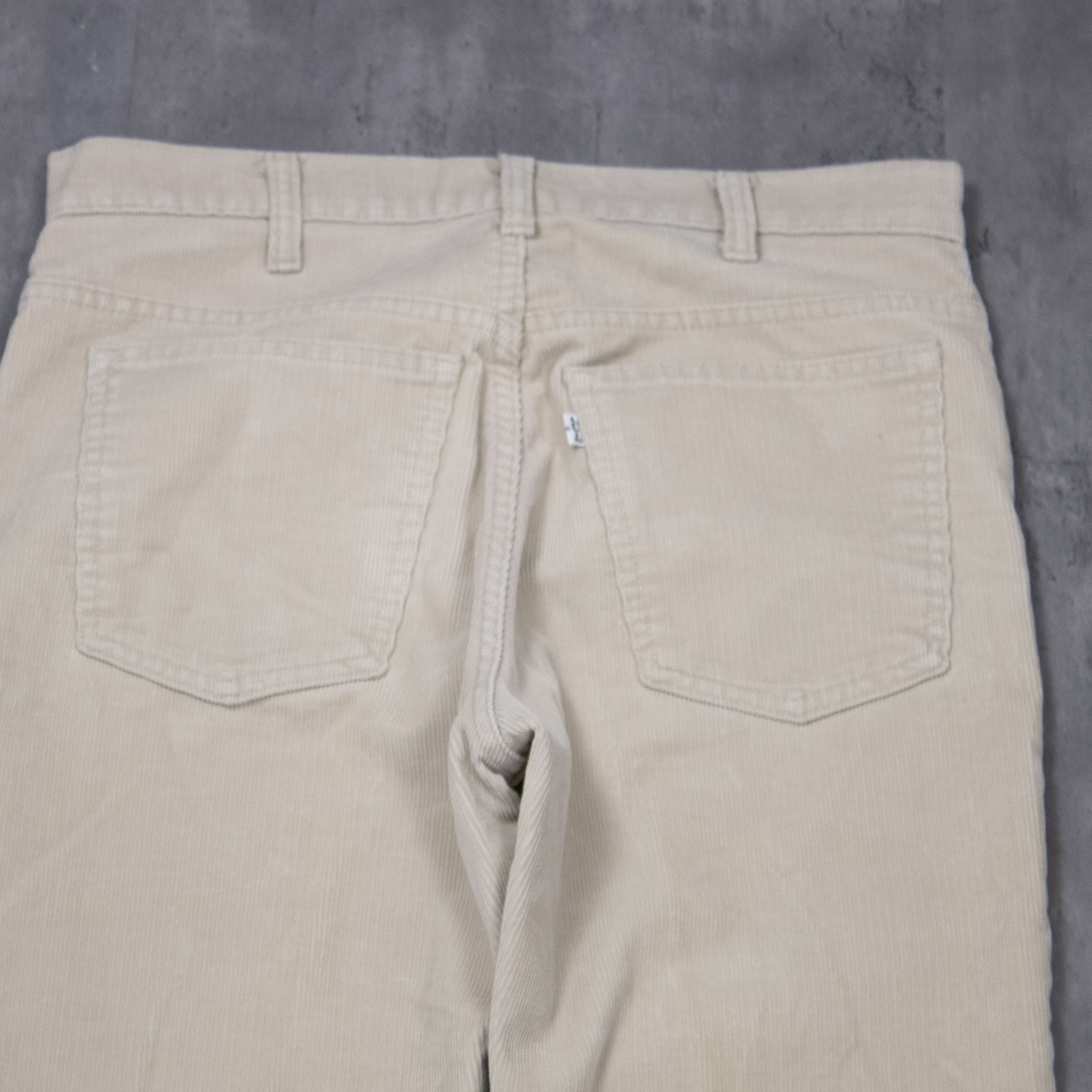 Levi's Vintage Clothing Vintage 70s Levi's Talon Corduroy Beige Straight Leg Pants Size US 32 / EU 48 - 15 Thumbnail