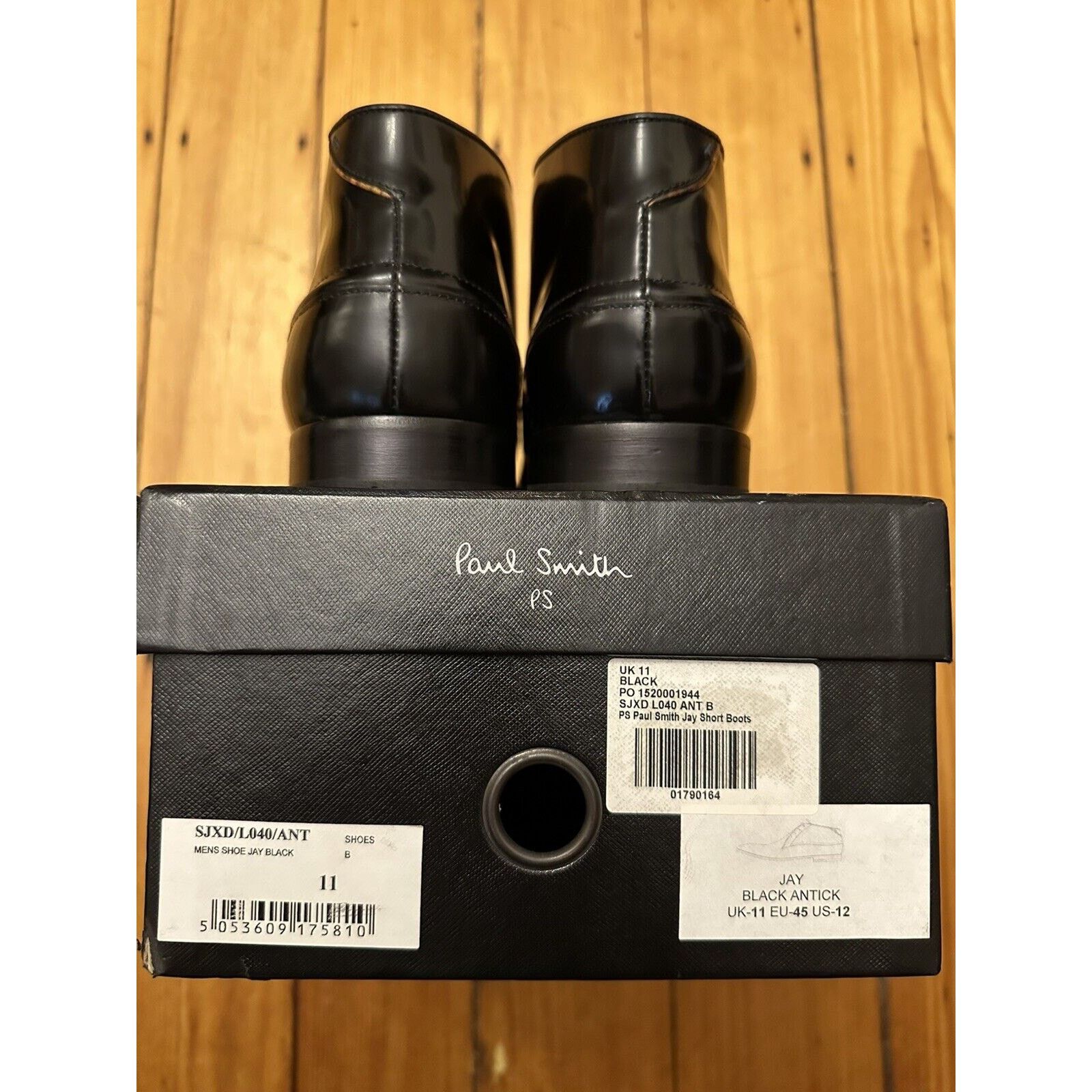 Paul Smith Worn twice! $400 PAUL SMITH BLACK LEATHER SHOE BOOT. US 12. Size US 12 / EU 45 - 4 Thumbnail