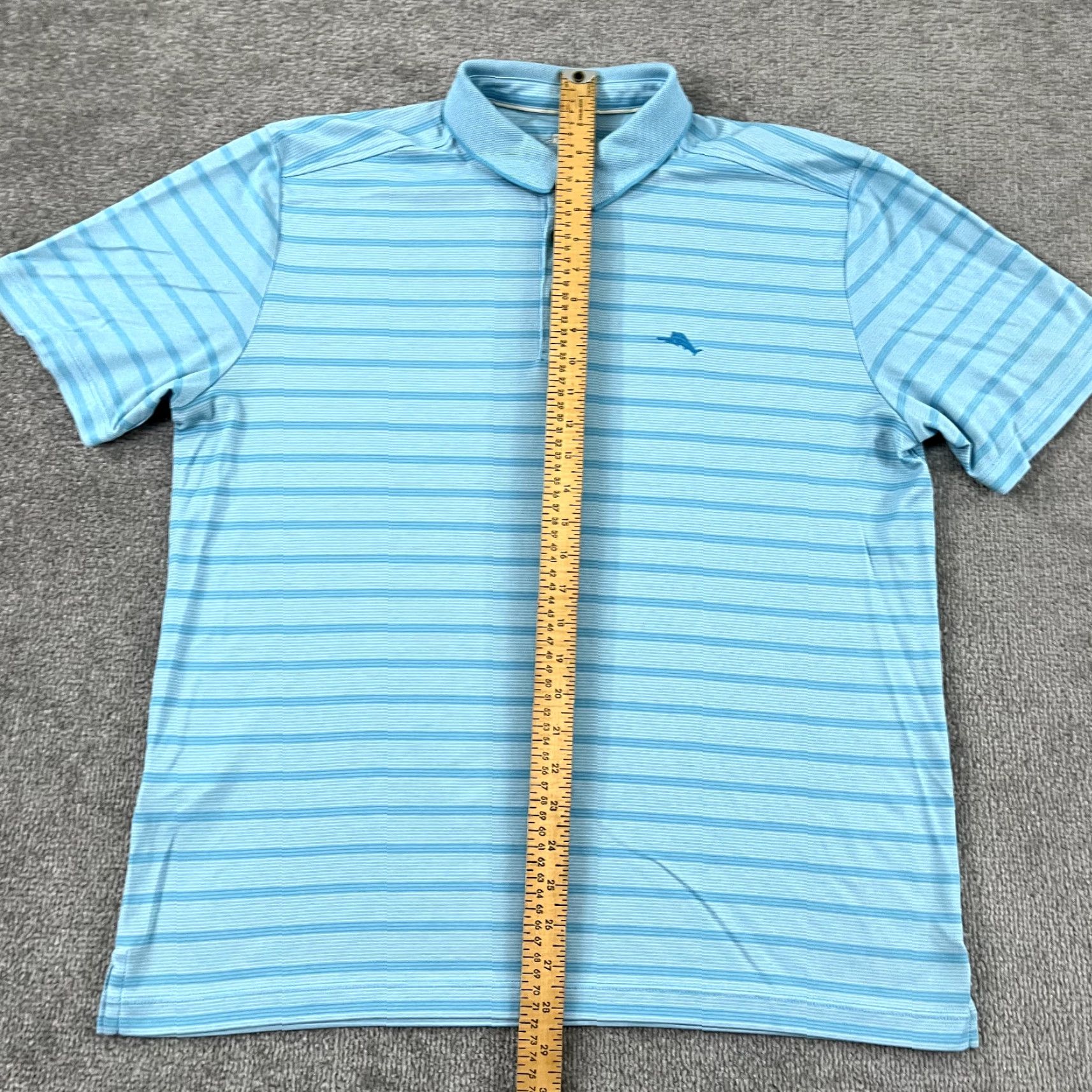 Tommy Bahama Tommy Bahama Polo Mens Large Blue Striped Stretch Golf Beach Performance Size US L / EU 52-54 / 3 - 4 Thumbnail