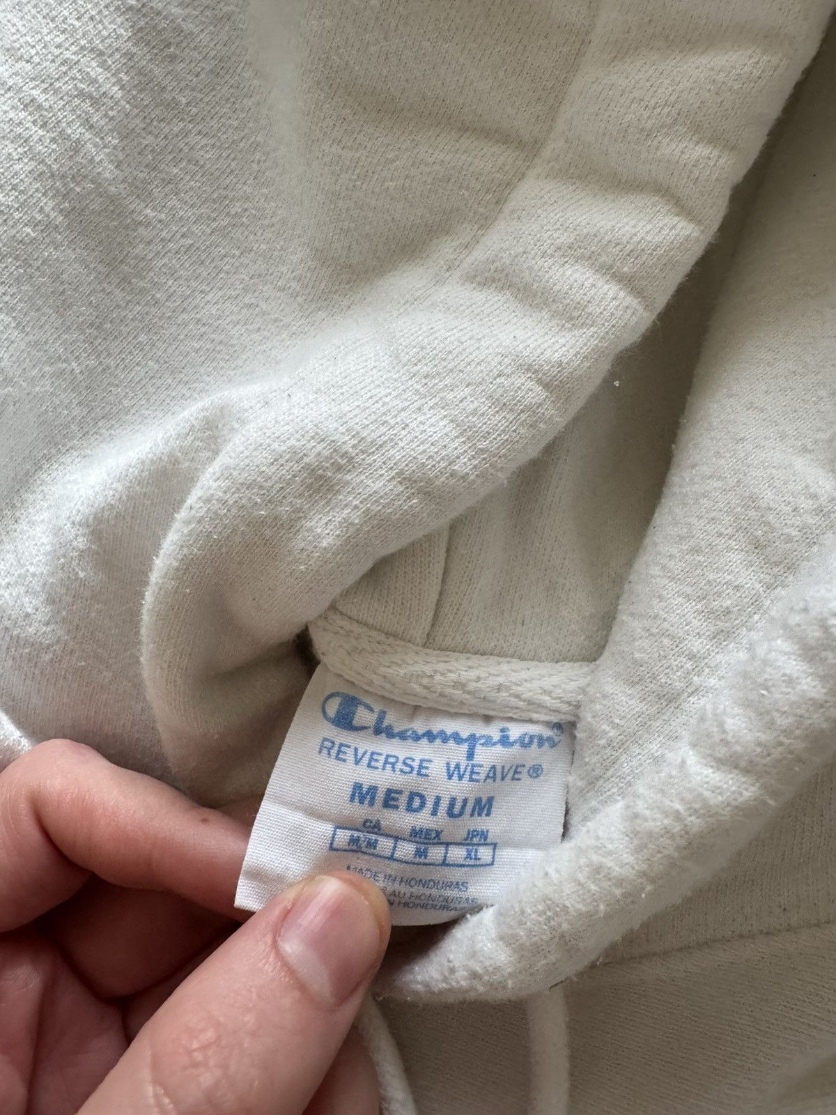 Champion Champion Reverse Weave White Hoodie - Vintage Style Size US M / EU 48-50 / 2 - 3 Thumbnail