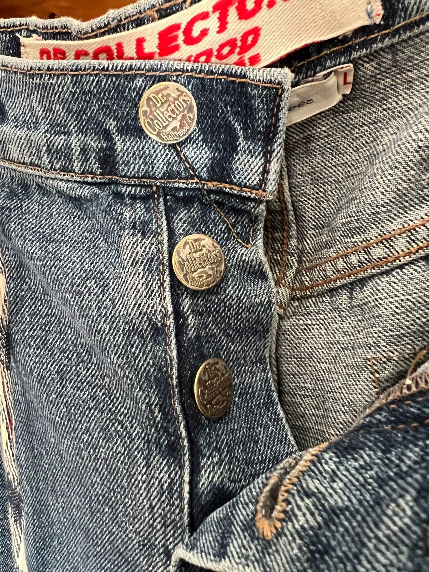 Indigo dr.collectors indigo hand dyed loose fit L jeans USA 2yr Size US 32 / EU 48 - 6 Thumbnail