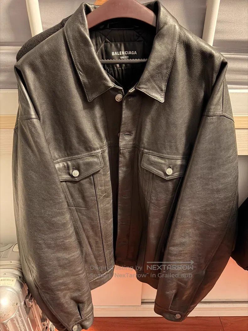 Balenciaga Balenciaga Oversized Buffalo Leather Jacket Size US S / EU 44-46 / 1 - 3 Thumbnail