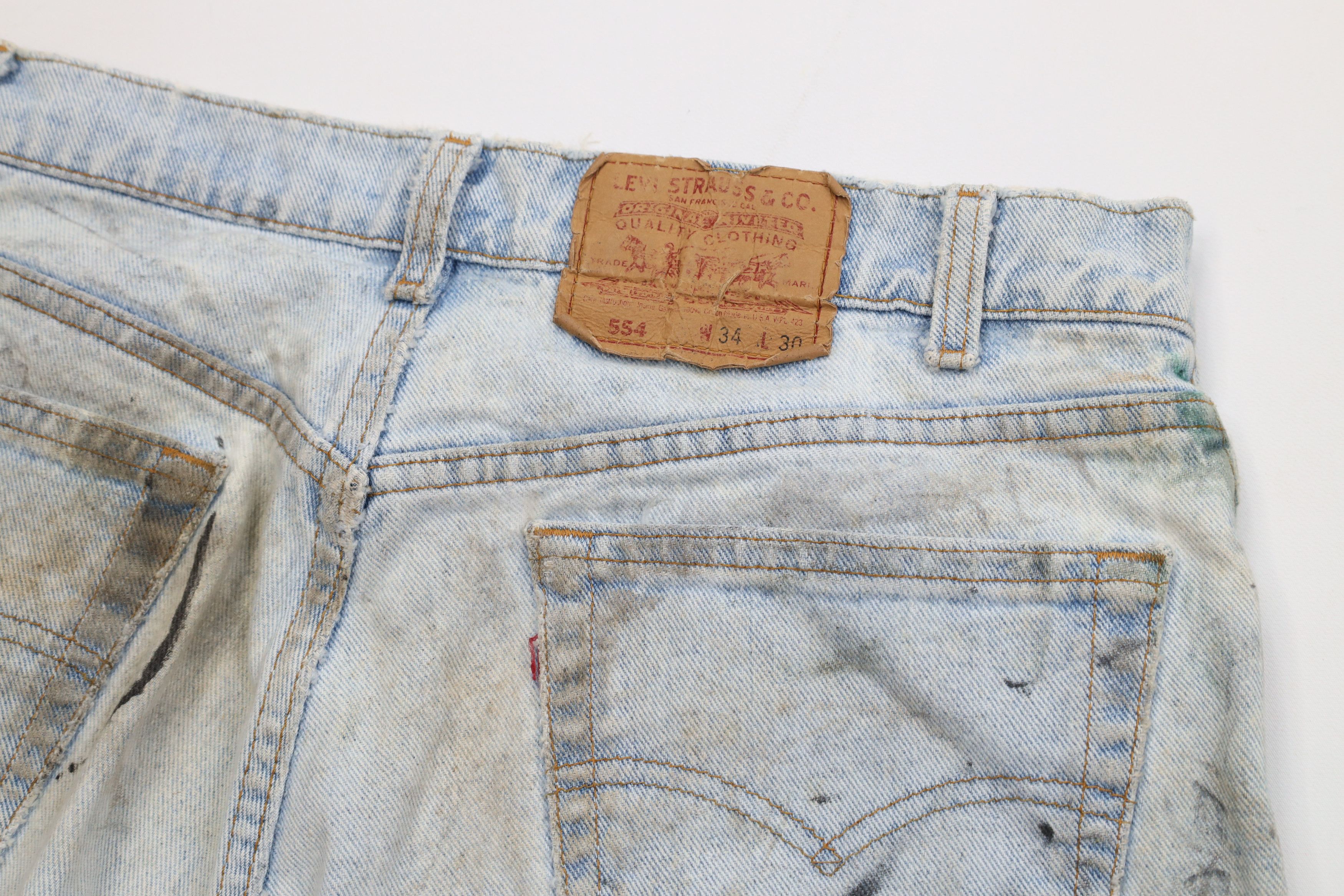 Levi's Vintage 90s Levis 554 Relaxed Fit Denim Jeans Blue USA Size US 34 / EU 50 - 17 Thumbnail