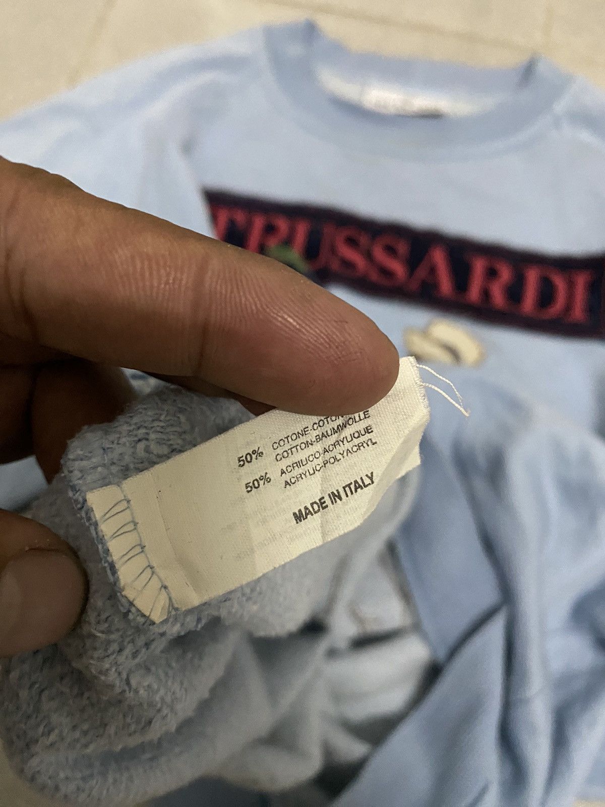 Trussardi × Vintage Offer‼️Vintage Trussardi Embroided Logo Sweatshirt Size US S / EU 44-46 / 1 - 5 Thumbnail