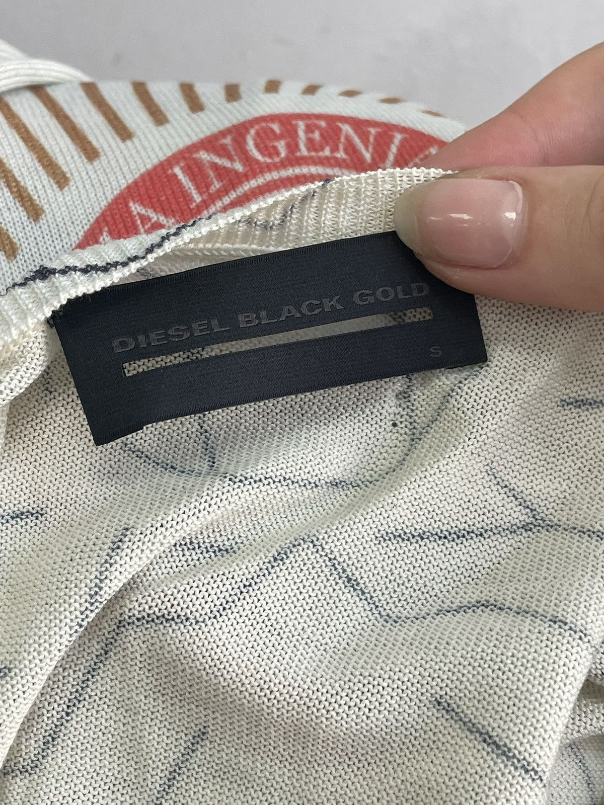 Diesel New Diesel black gold tattoo long sleeve sweater y2k hype Size US S / EU 44-46 / 1 - 12 Thumbnail