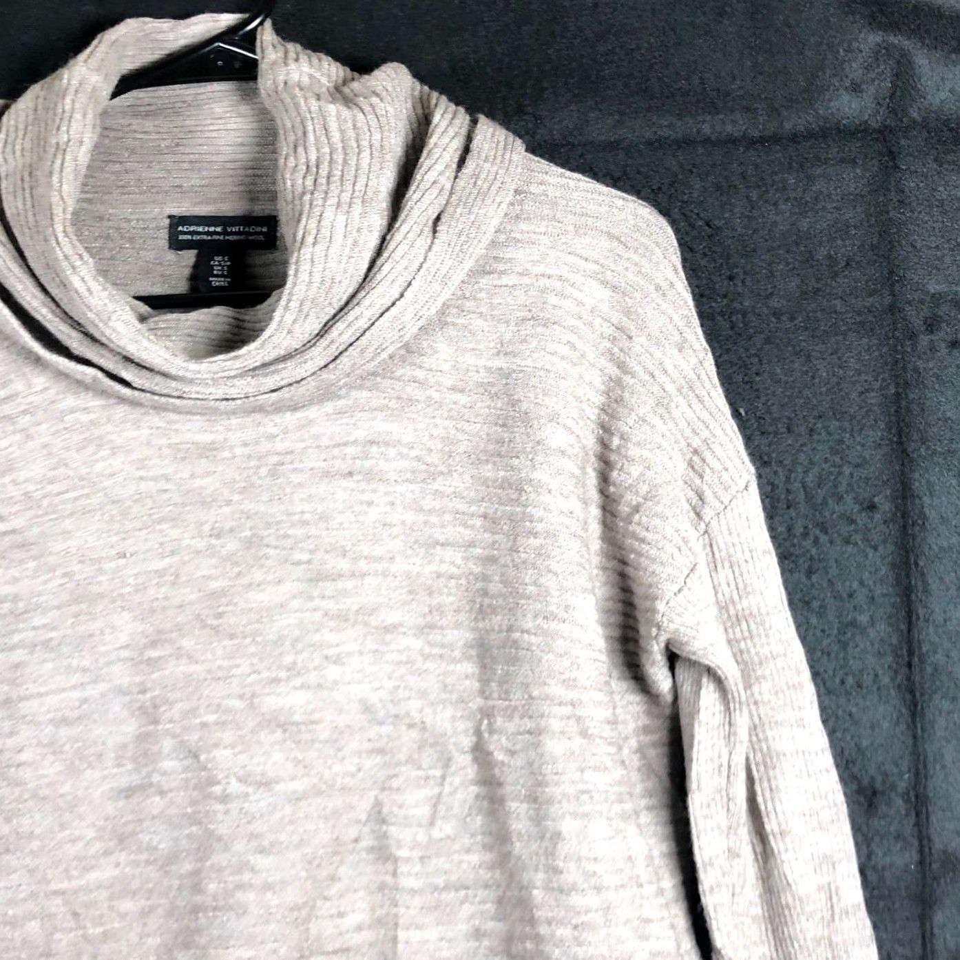 Vintage Adrienne Vittadini Womens Sweater Brown Cowl Neck 100% Merino Wool S Size S / US 4 / IT 40 - 5 Thumbnail