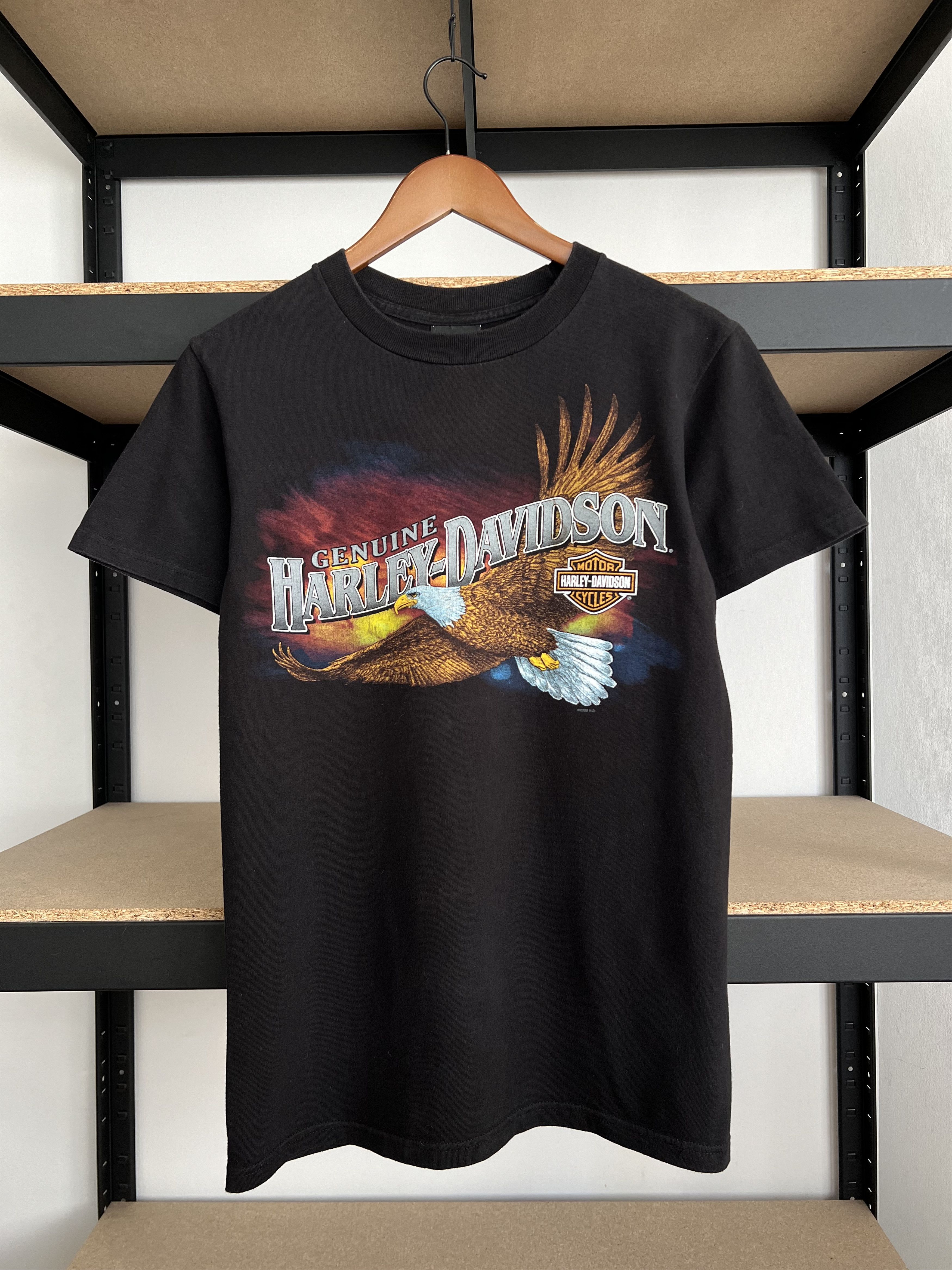 Harley Davidson Vintage 2009 Harley Davidson Dubai Eagle Black T-shirt Size US S / EU 44-46 / 1 - 2 Thumbnail