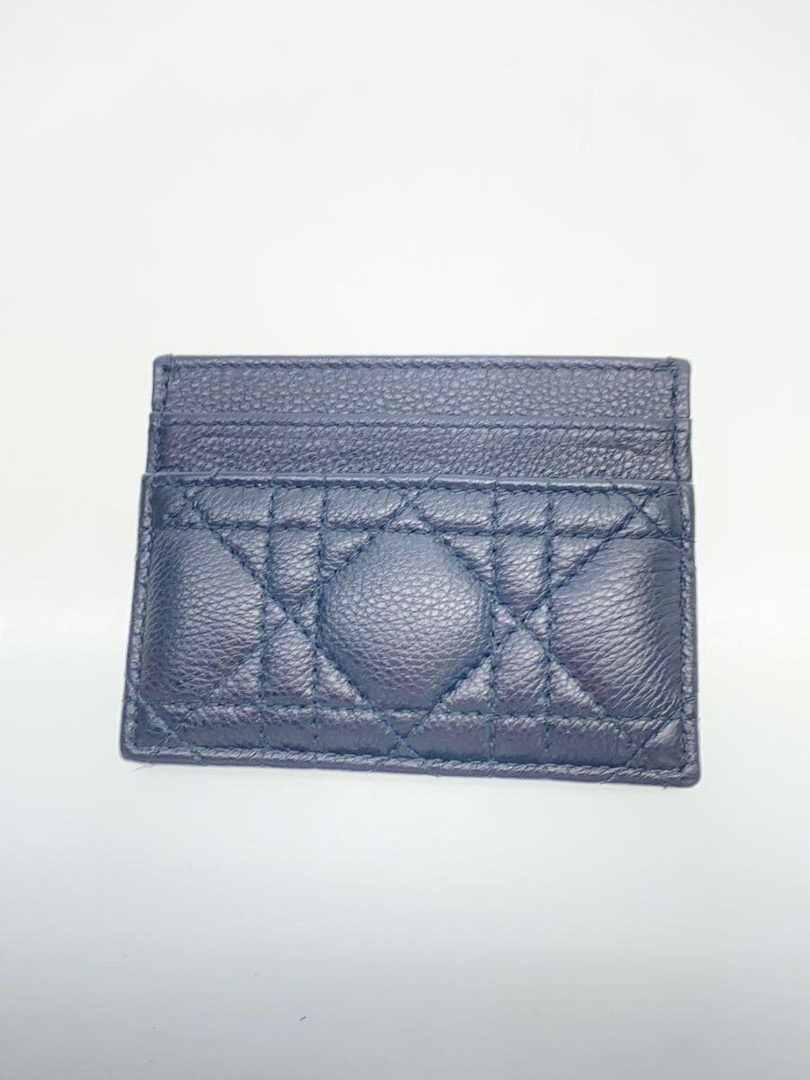Dior Dior Caro Cannage Rayon Card Holder Black Size ONE SIZE - 2 Thumbnail