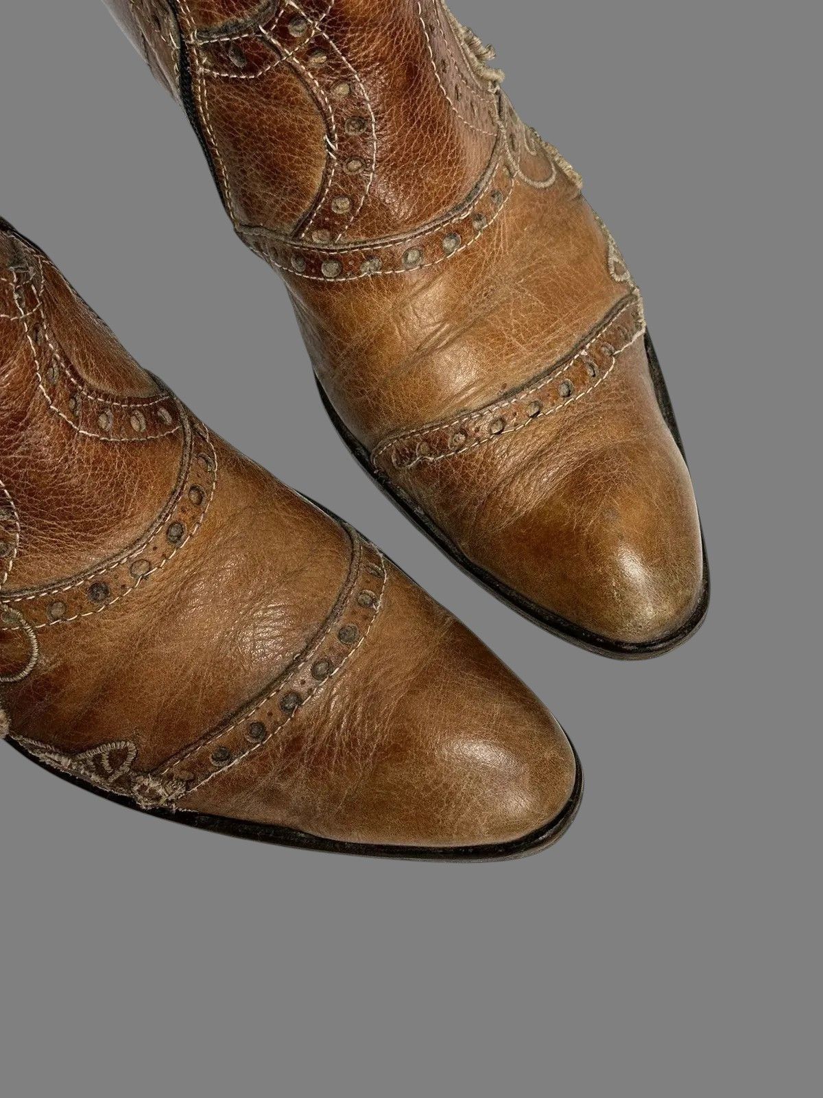 Guidi Brown Leather Military Boots Vintage AS98 Western Archive Size US 7 / EU 40 - 8 Thumbnail