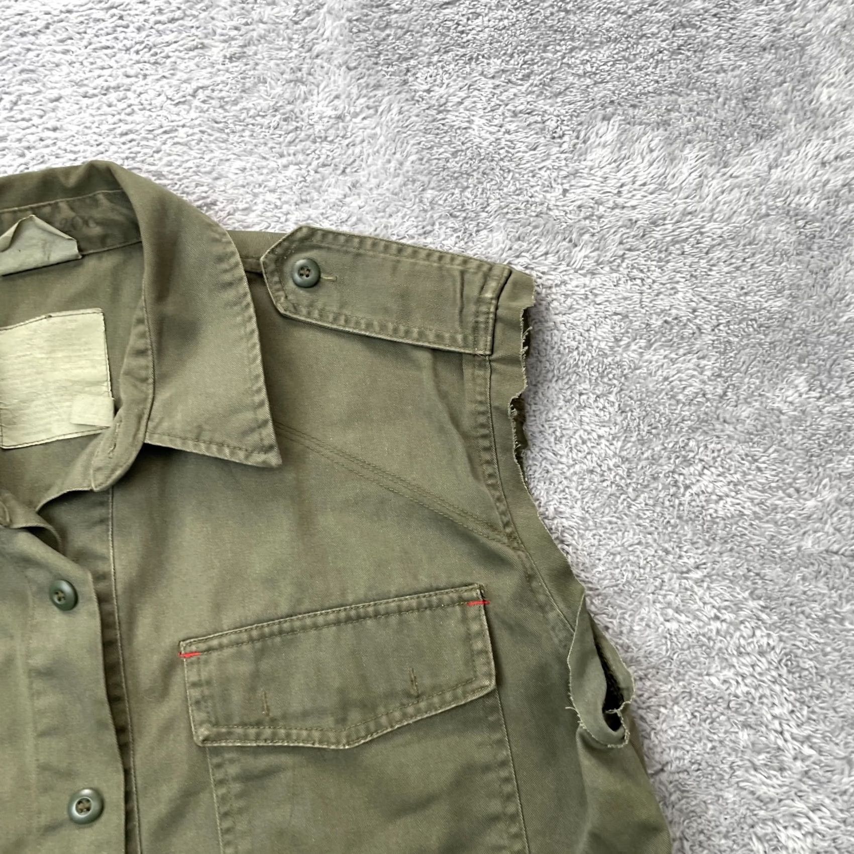 Vintage VINTAGE Ultra Force Shirt Mens Small Green Military Denim Army Utility Altered Size US S / EU 44-46 / 1 - 6 Thumbnail