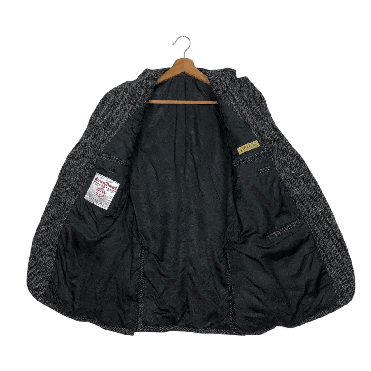 Harris Tweed 📌Vintage Wool Jacket Harris Tweed Double Breast Herringbone Size US M / EU 48-50 / 2 - 14 Thumbnail
