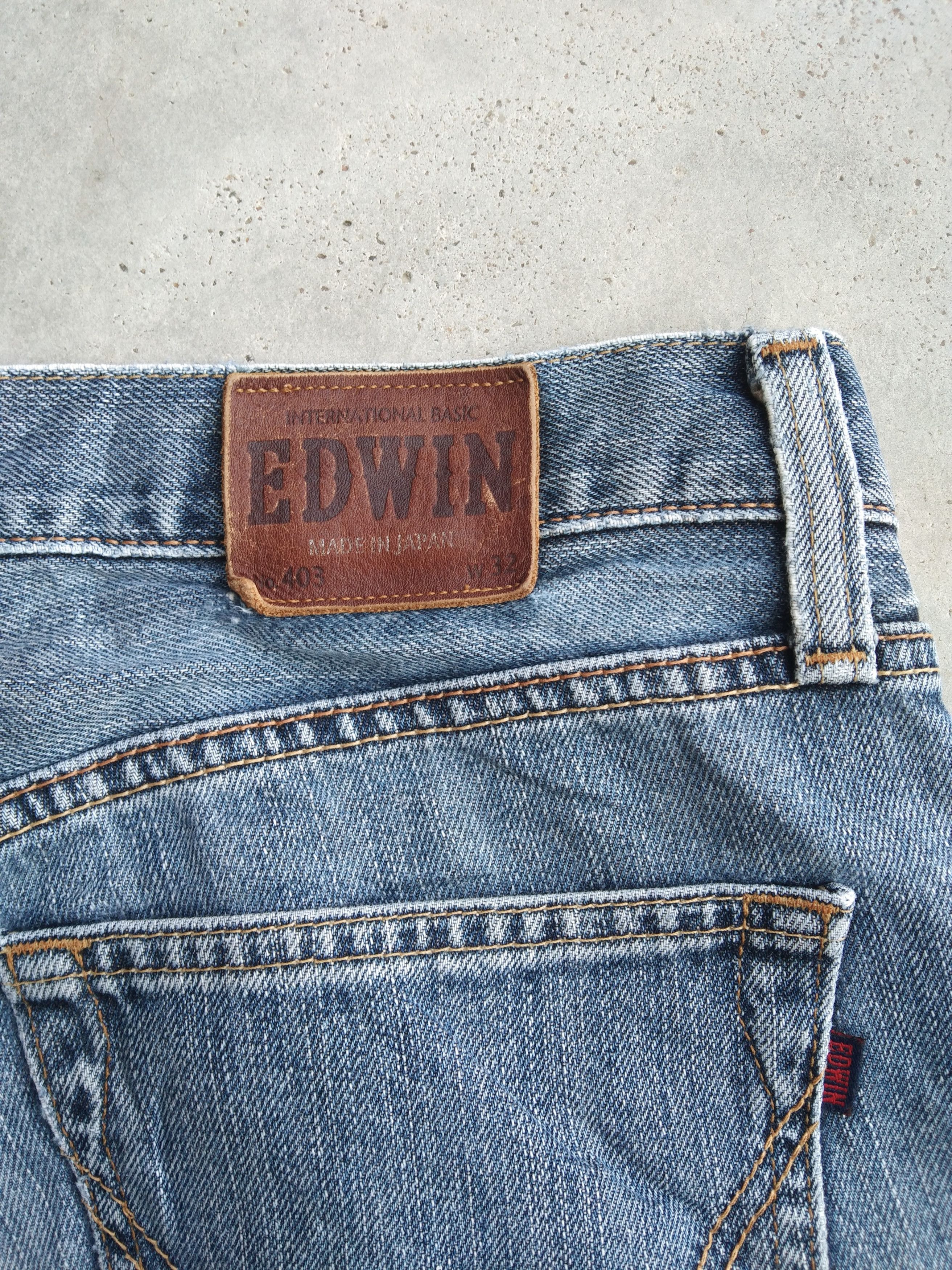 Japanese Brand Vintage Distressed Edwin Faded Blue Released Hem Jeans 32x30 Size US 32 / EU 48 - 3 Thumbnail