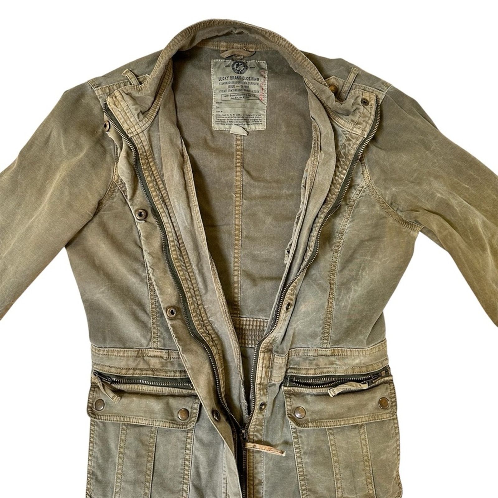 Lucky Brand Lucky Brand Army Green Jacket - Size Small Size S / US 4 / IT 40 - 3 Thumbnail
