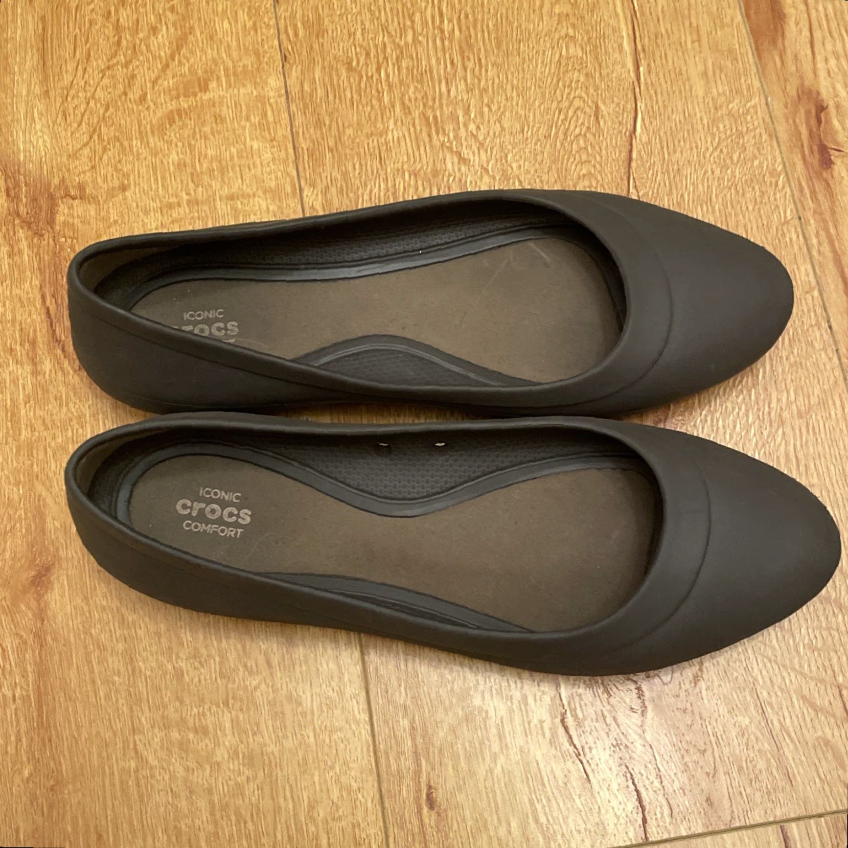 Crocs CROCS LINA Ballet Flats Women’s 7 Comfort Slip On Dark Brown Size US 7 / IT 37 - 4 Thumbnail