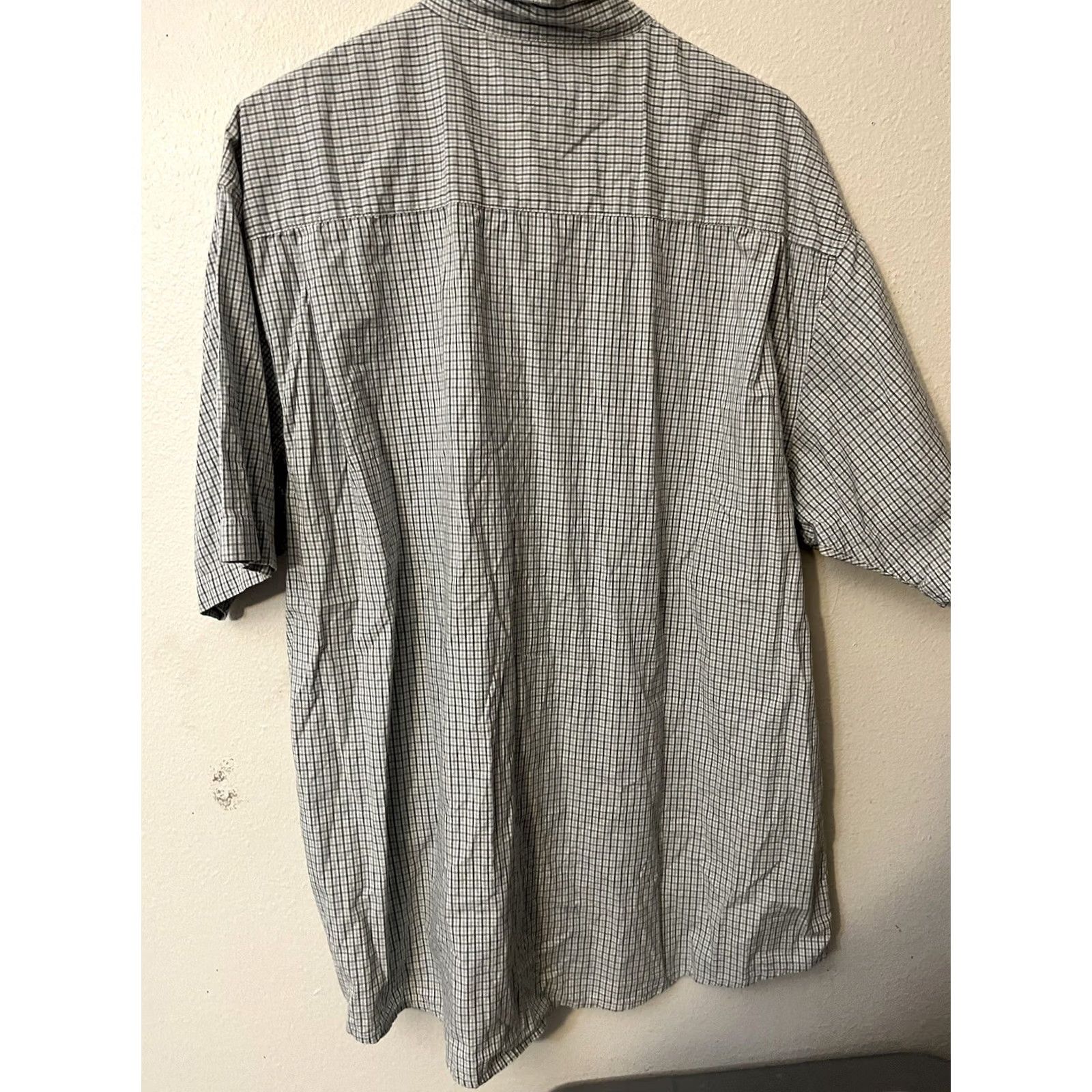 Wrangler Wrangler Hero Shirt XL Gray Plaid Short Sleeve Button-Down Men's Size US XL / EU 56 / 4 - 3 Thumbnail