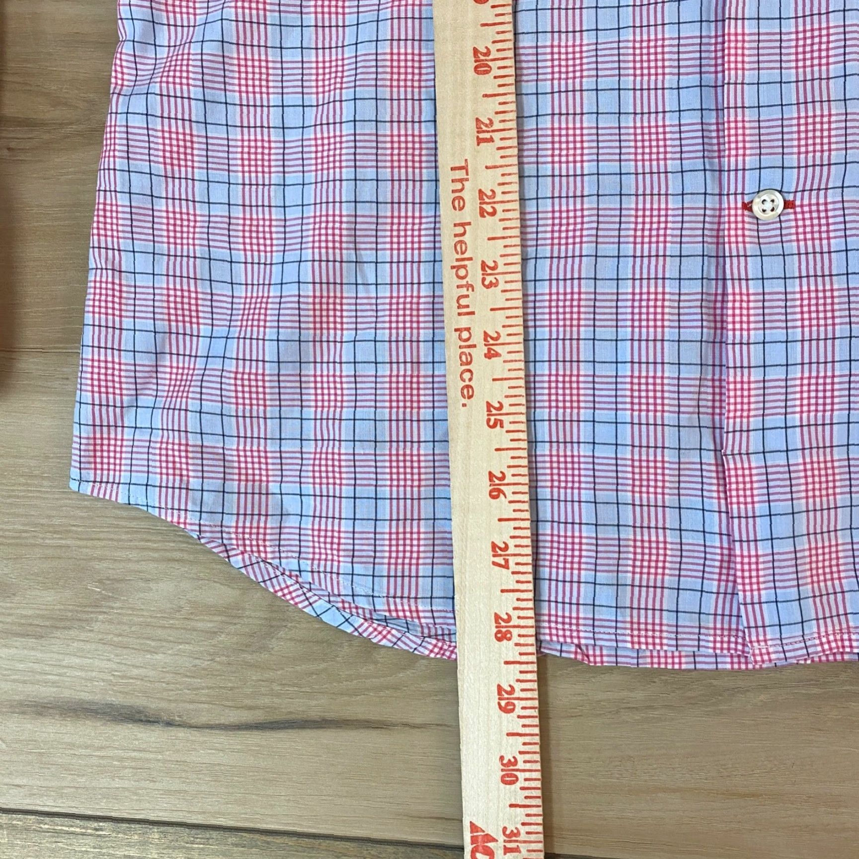 J.Lindeberg J. Lindeberg Shirt Mens 15/38 Regular Red Gray Plaid Button Up Long Sleeve Size US M / EU 48-50 / 2 - 7 Thumbnail