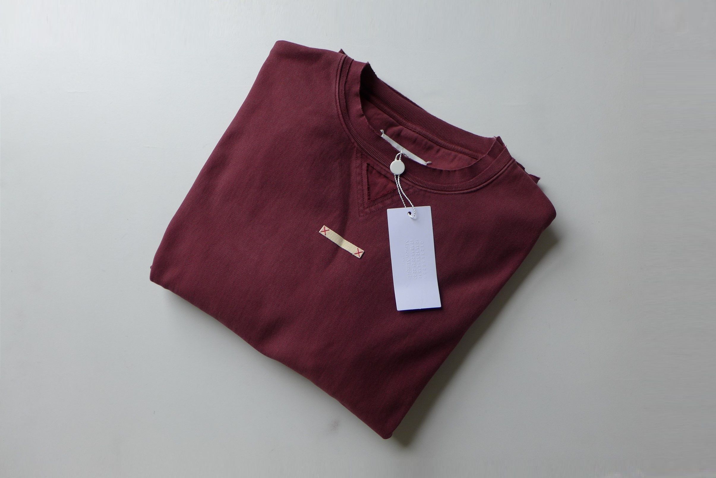 Maison Margiela Margiela Oversized Name Tag Sweatshirt - Washed Burgundy Size US M / EU 48-50 / 2 - 4 Thumbnail
