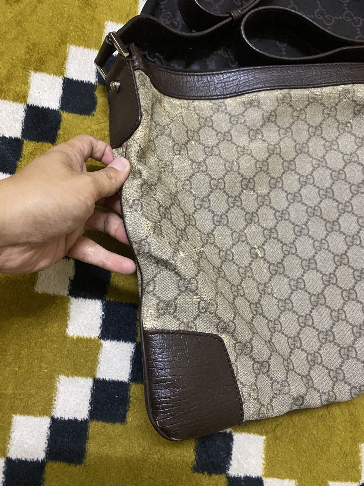 Gucci 💥Last Drop💥Vintage Gucci GG Zip Lock Messenger Bag Size ONE SIZE - 15 Thumbnail