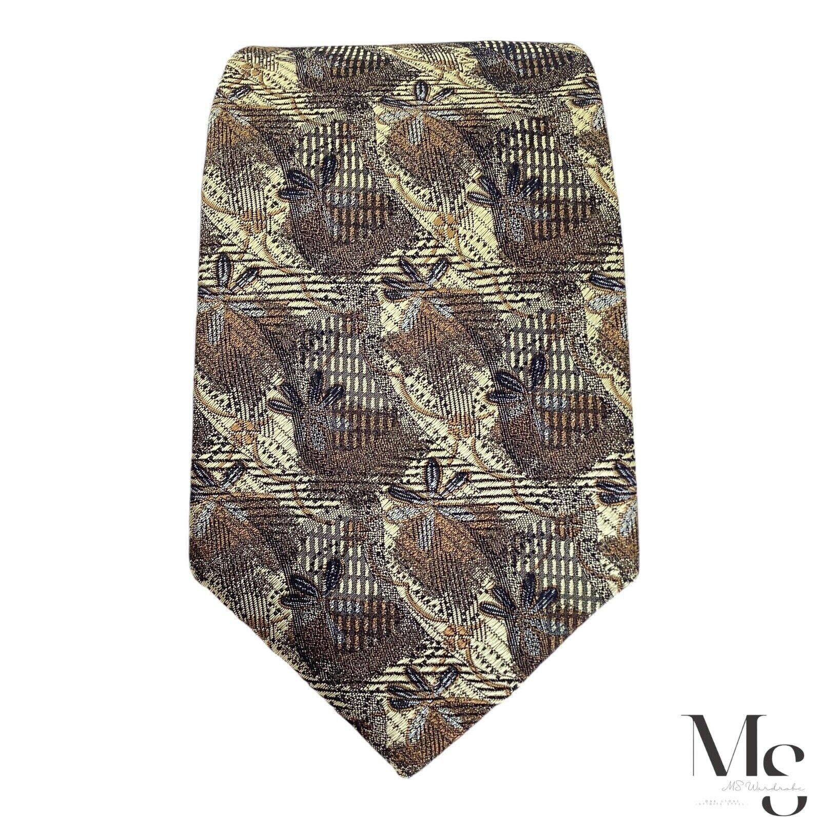 Robert Talbott ROBERT TALBOT Beige Floral Silk Tie Made In USA W: 4" EX CON Size ONE SIZE - 4 Thumbnail