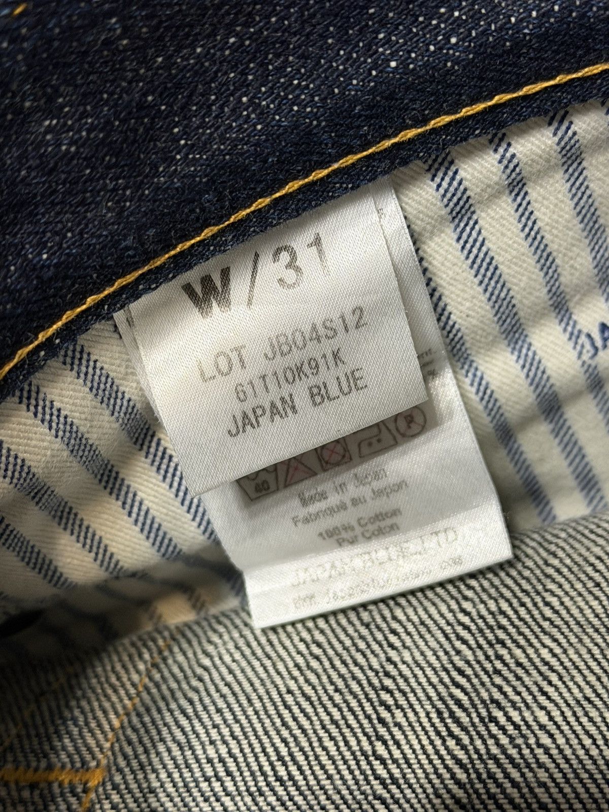 Japan Blue Crazy Japan Blue Selvedge Indigo Jeans Hedi Yohji Raf Miyake Size US 31 - 18 Thumbnail