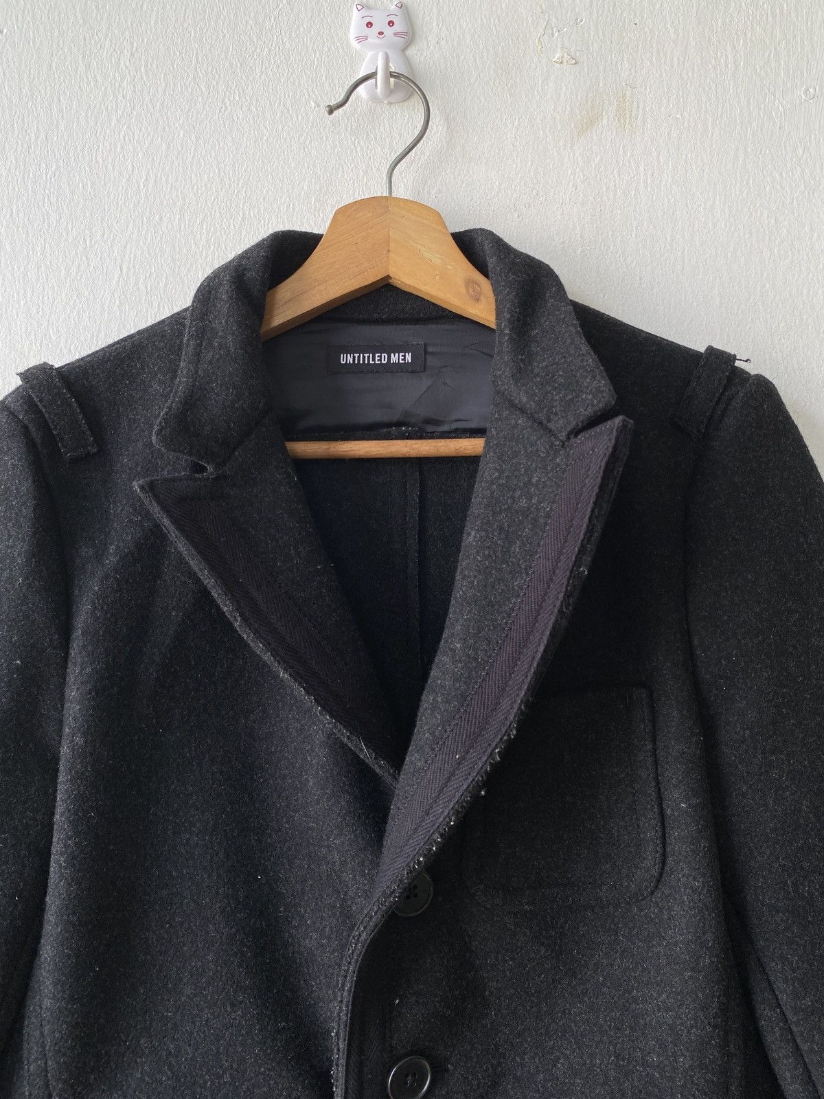 Untitled Artworks × Untitled&Co Untitled Men Wool Heavy Coat Jacket Size US S / EU 44-46 / 1 - 5 Thumbnail