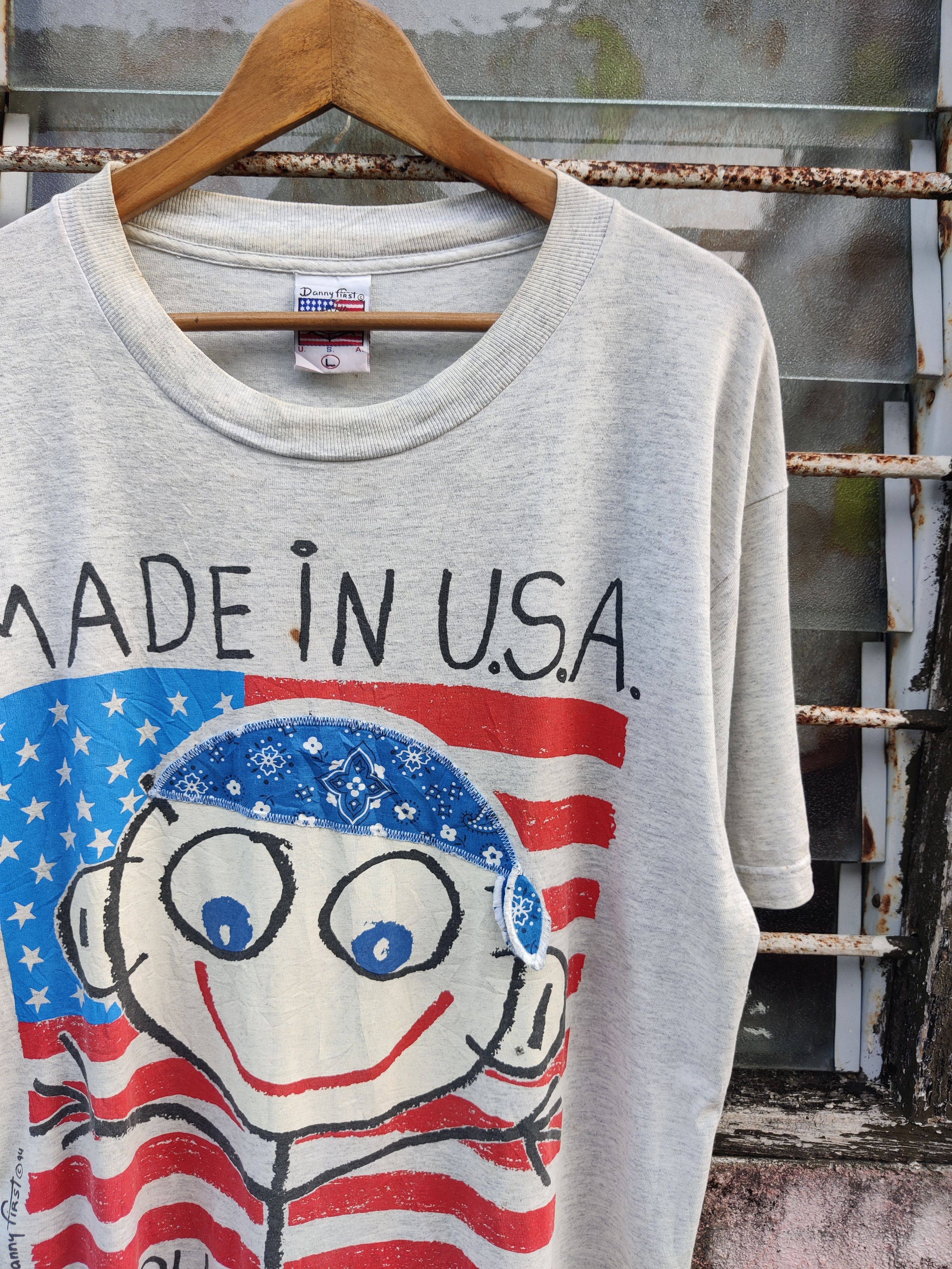 Japanese Brand Vintage Distressed Danny First USA Promo Shirt Size US L / EU 52-54 / 3 - 3 Thumbnail