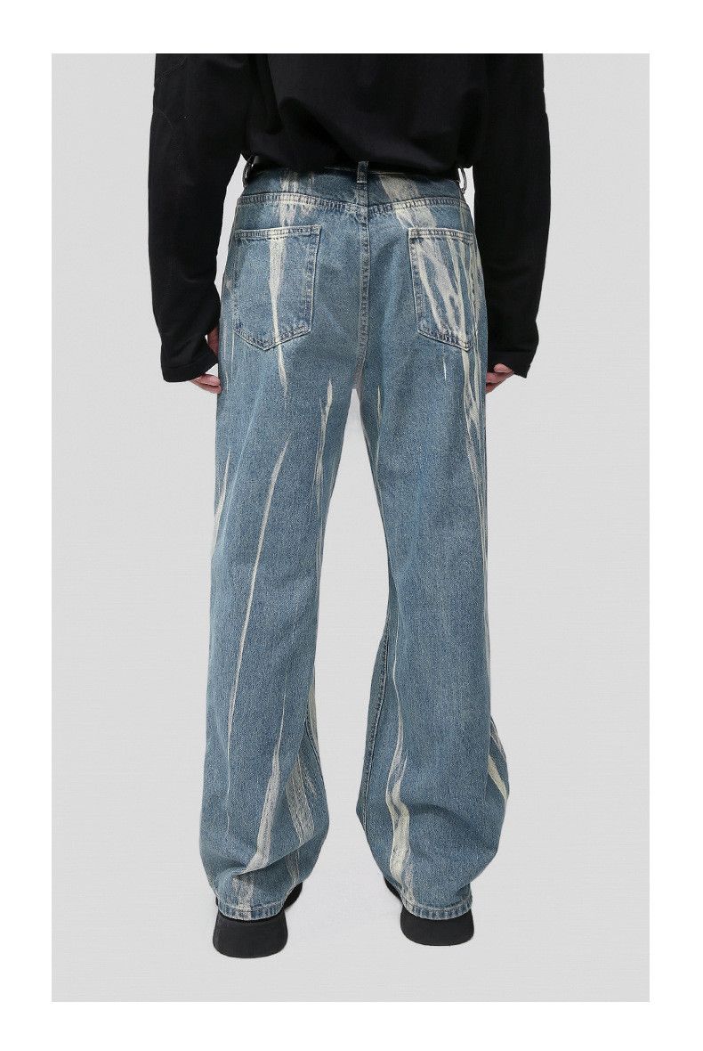 Japanese Brand × Jean Japanese retro tie-dye washed loose casual jeans Size US 34 / EU 50 - 5 Thumbnail
