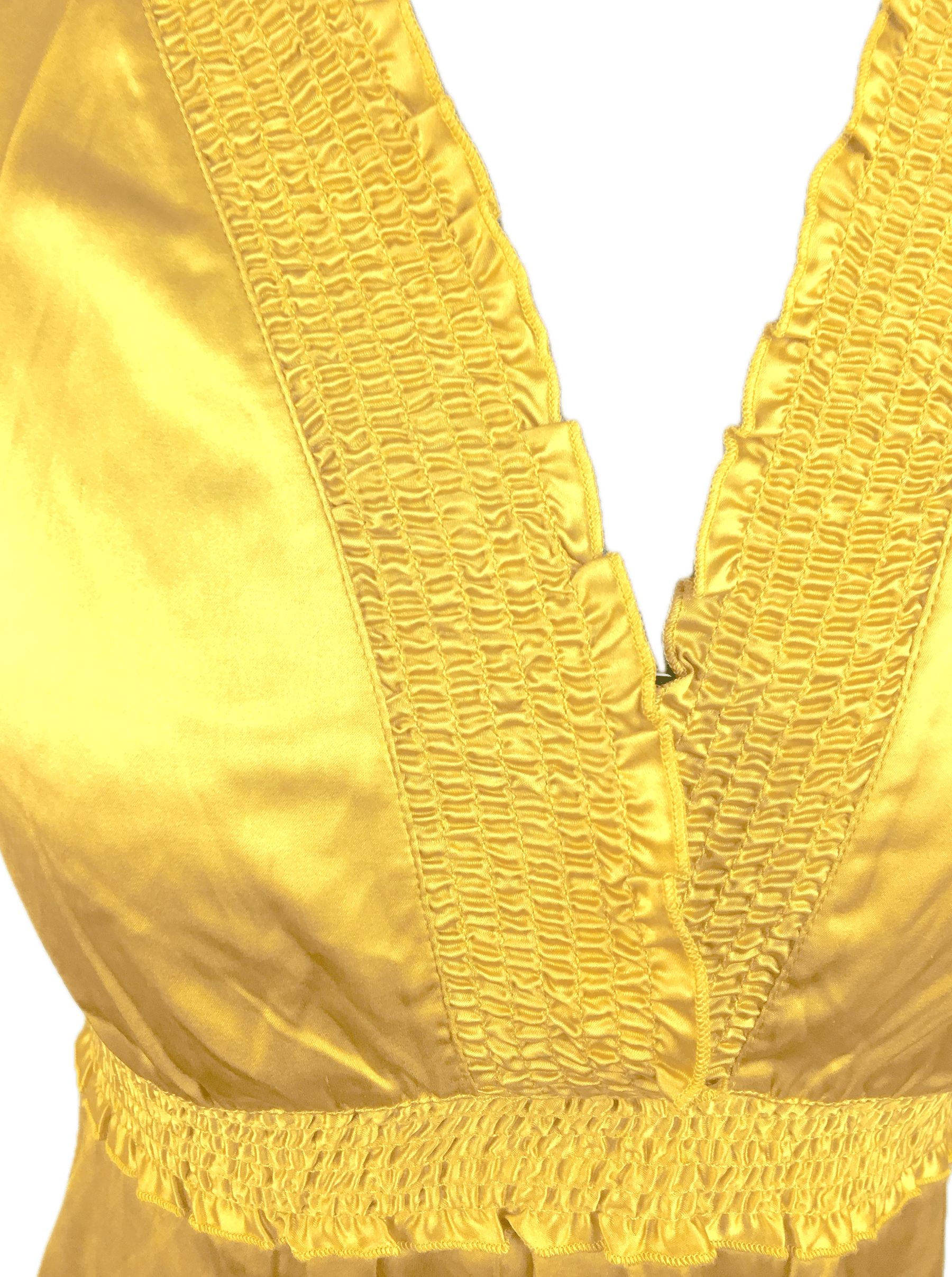 Bcbgmaxazria NEW BCBGMAXAZRIA Gold Satin Blouse Size XS / US 0-2 / IT 36-38 - 5 Thumbnail