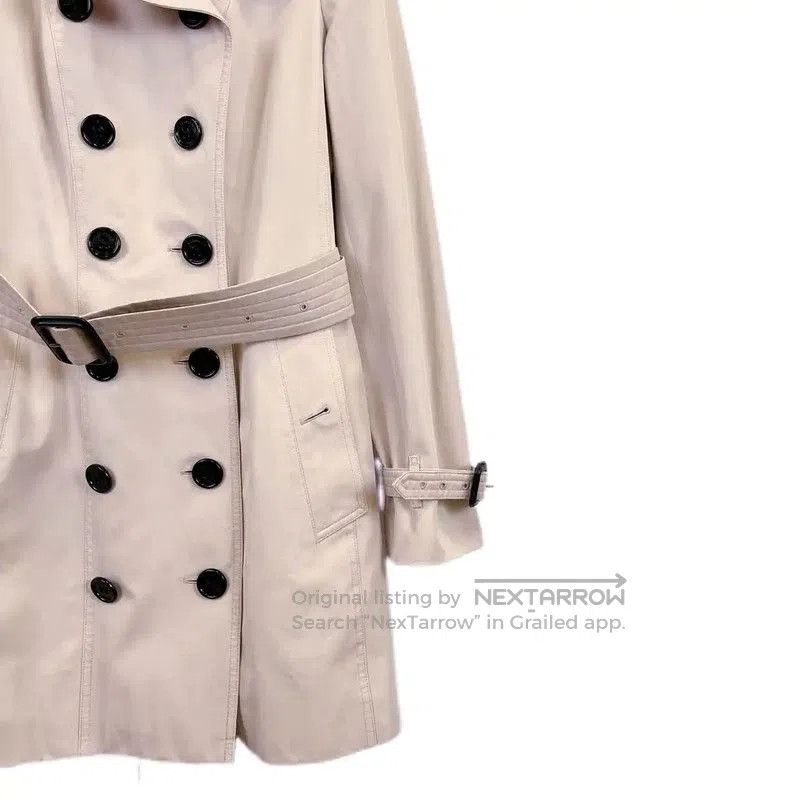 Burberry Burberry Long Pink Cotton Trench Coat. Size L / US 10 / IT 46 - 4 Thumbnail