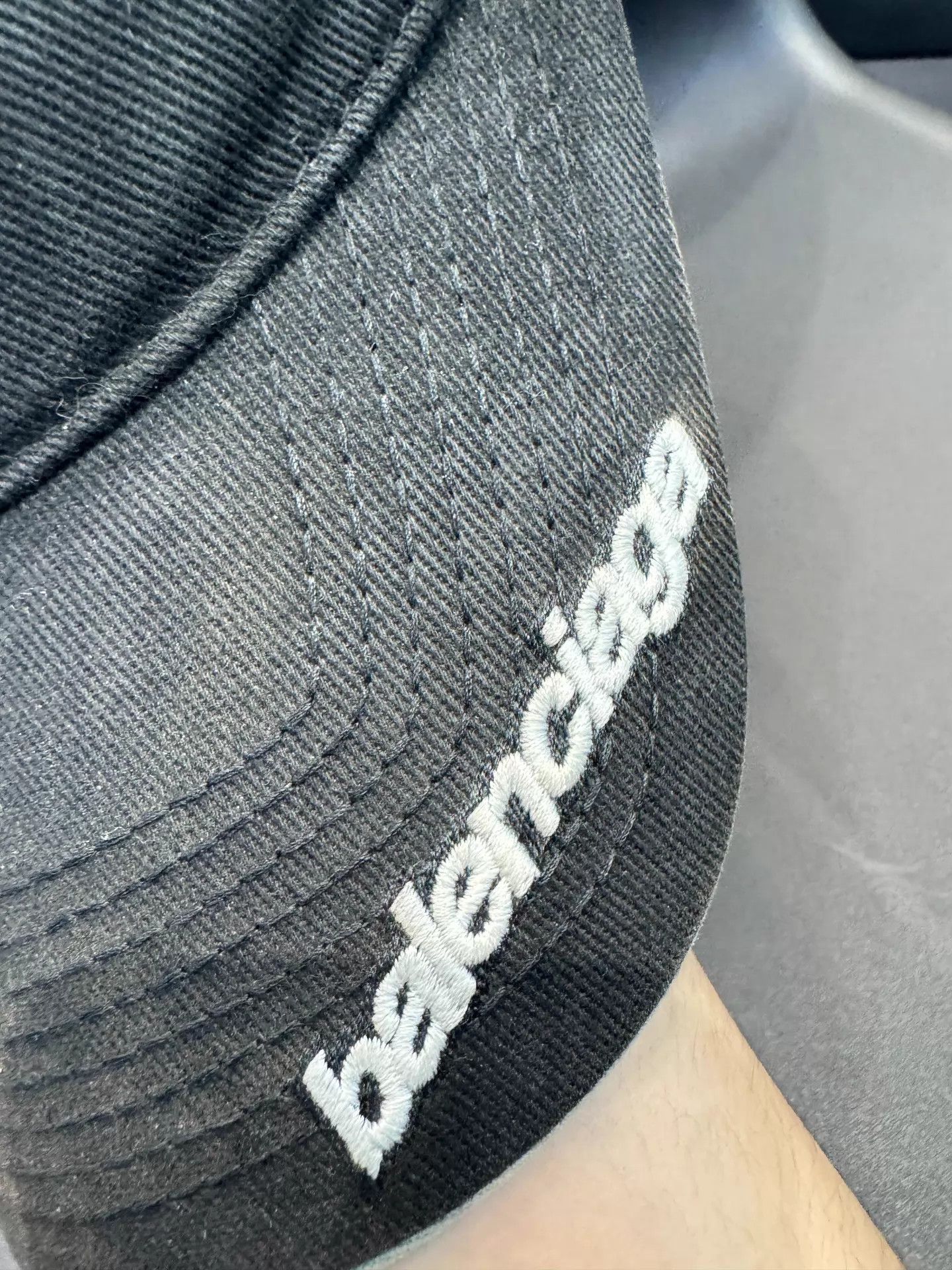 Balenciaga Balenciaga Black Embroidered Logo Baseball Cap L Adjustable Size ONE SIZE - 3 Thumbnail