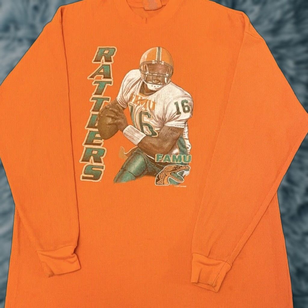 Vintage VINTAGE 90s Y2k FAMU Rattlers Football Florida VTG 2007 Long sleeve Shirt 2XL Orange Mens Shirts 90s College Football Florida Rattlers 2007"} Size US XXL / EU 58 / 5 - 1 Thumbnail