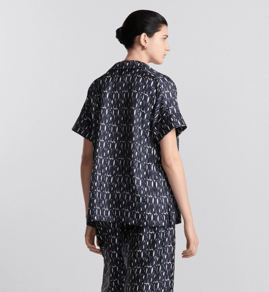 Dior o1w1db11225 451V88 Short-Sleeved Shirt in Navy Blue/White Size XS / US 0-2 / IT 36-38 - 5 Thumbnail